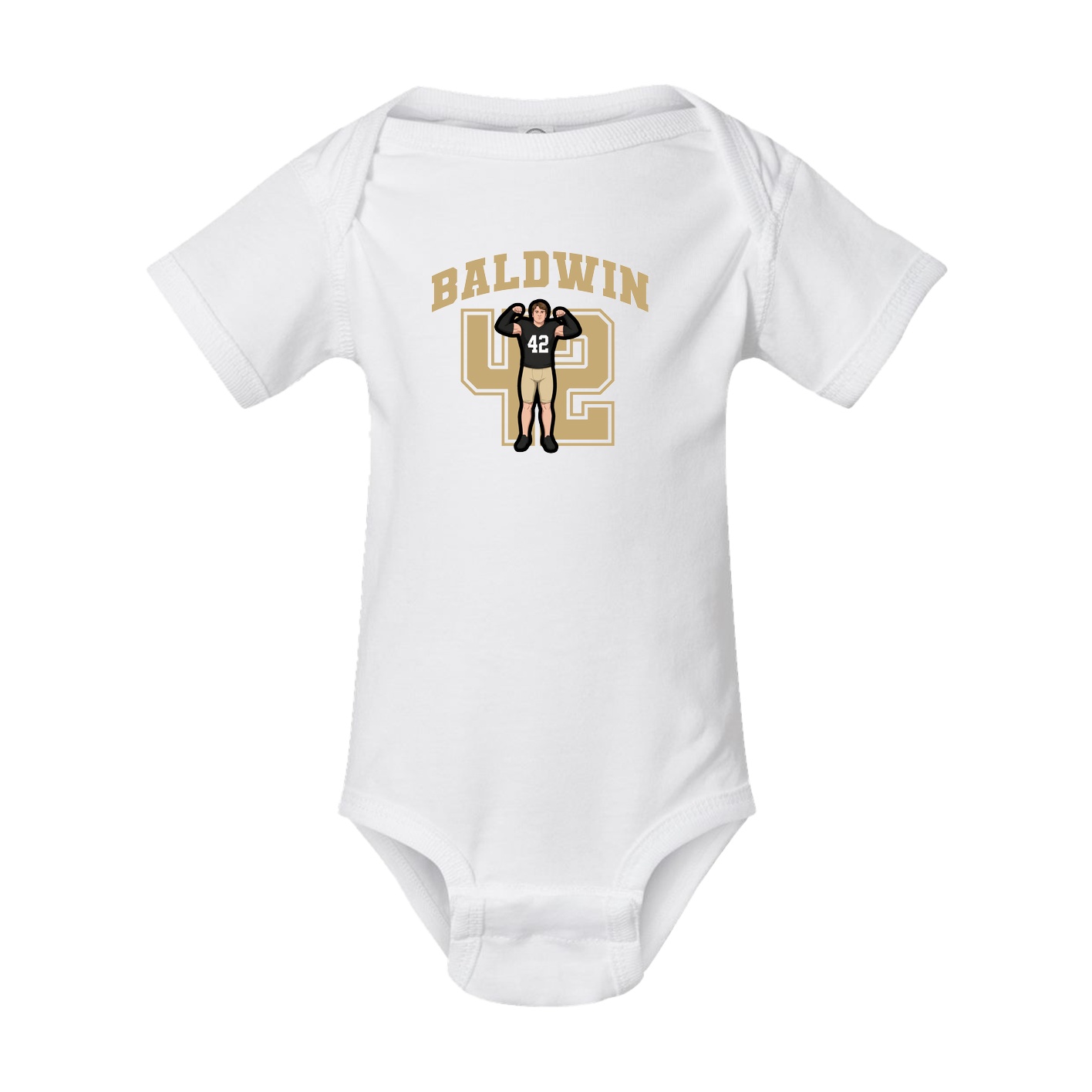 Baby Onesie — Number in White