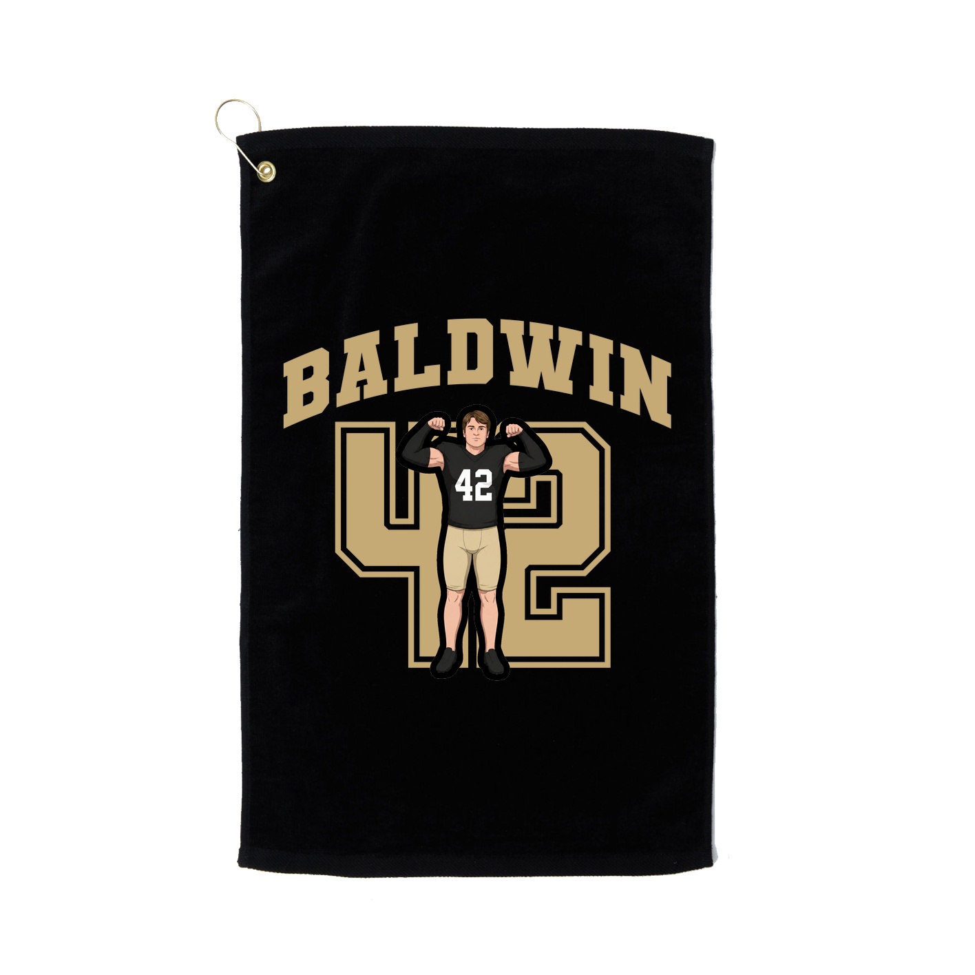 Golf Towel — Number in Black