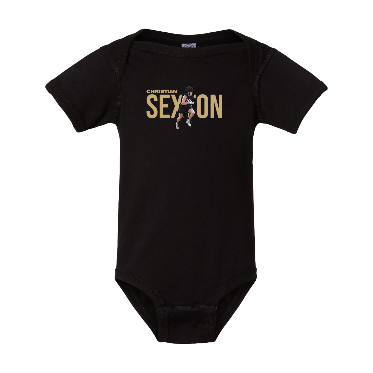 Baby Onesie — Player Name in Black