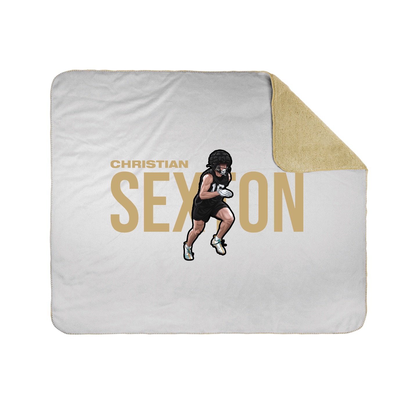 Throw Blanket — Player Name in White