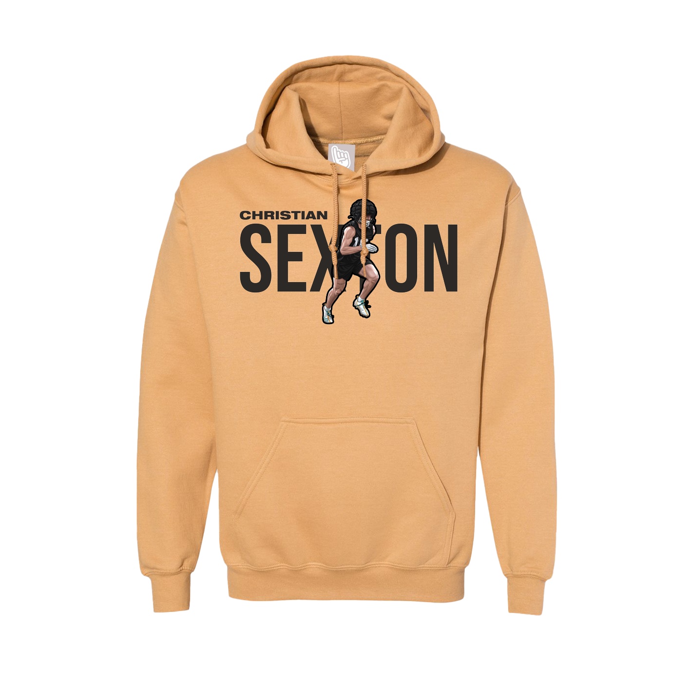 Hoodie — Player Name in Vegas Gold