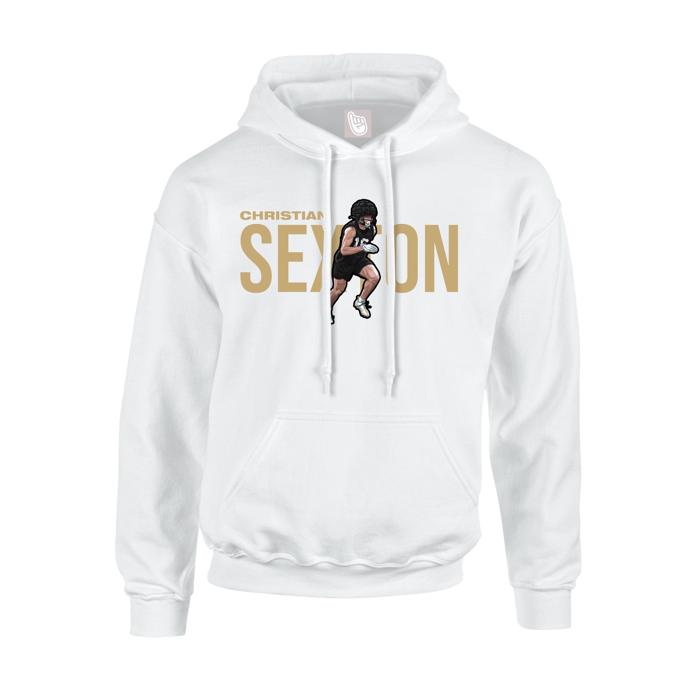 Youth Hoodie — Player Name in White