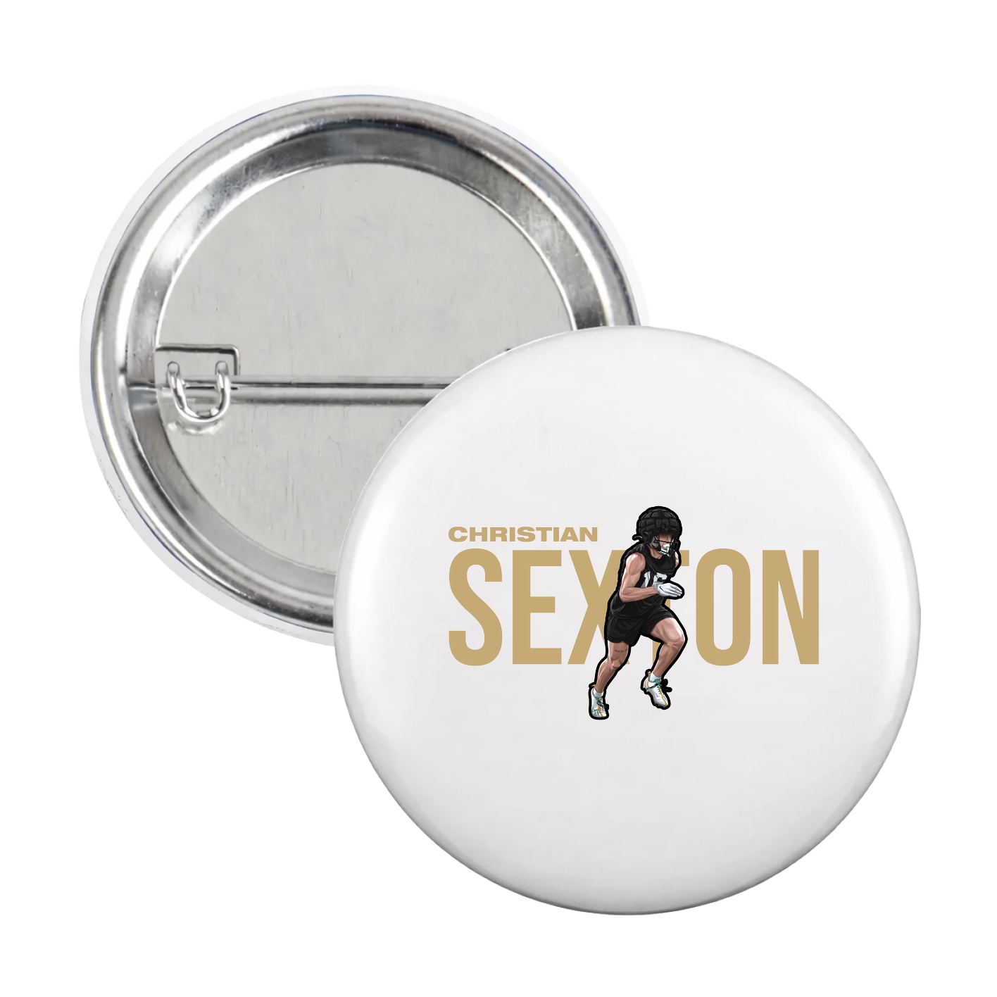Game Day Button — Player Name in White