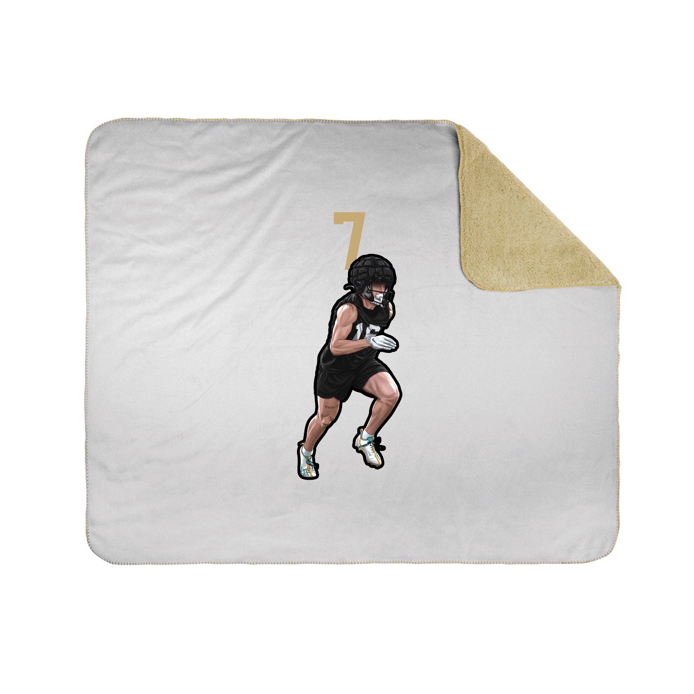 Throw Blanket — Number Top in White