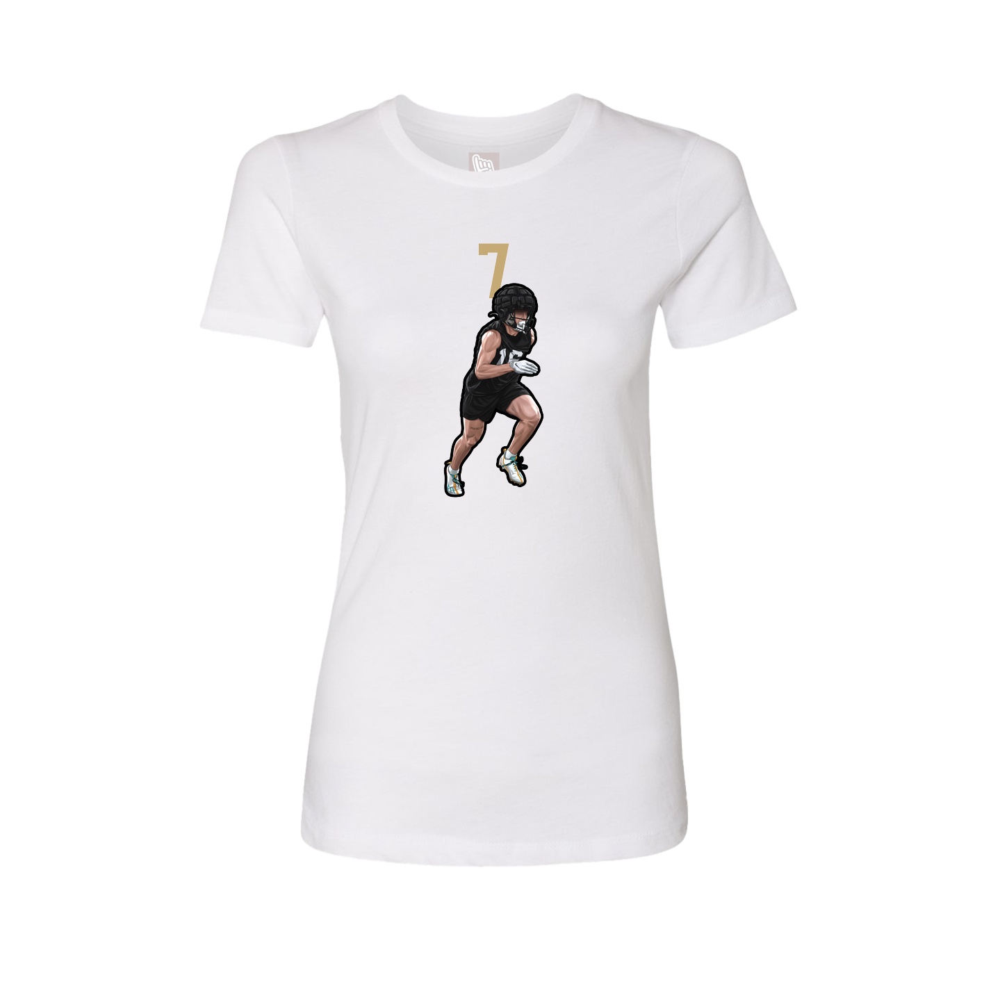 Fitted Women's Tee — Number Top in White