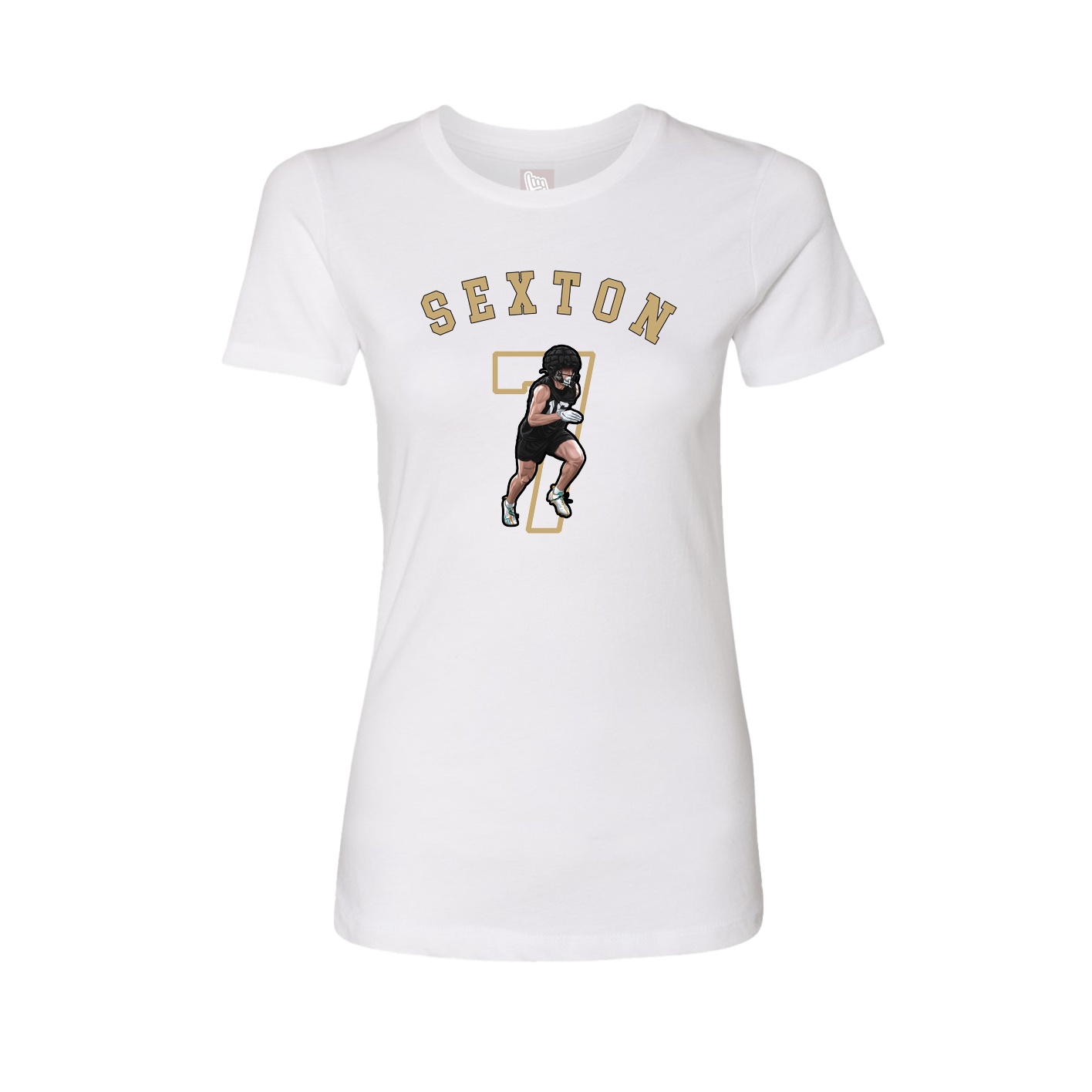 Fitted Women's Tee — Shirsey Arch in White