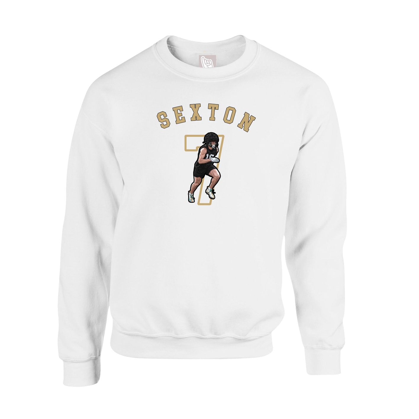 Fleece Crew — Shirsey Arch in White