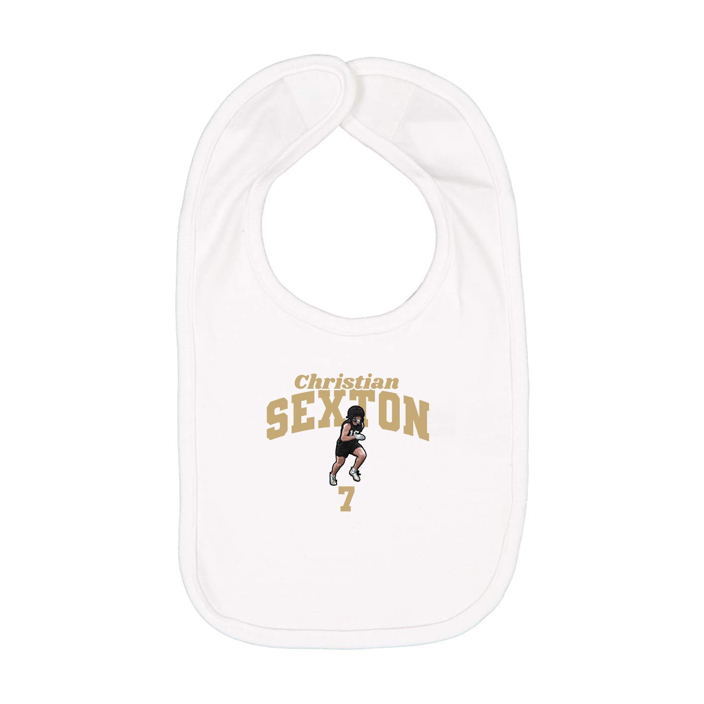 Infant Bib — Signature Arch in White