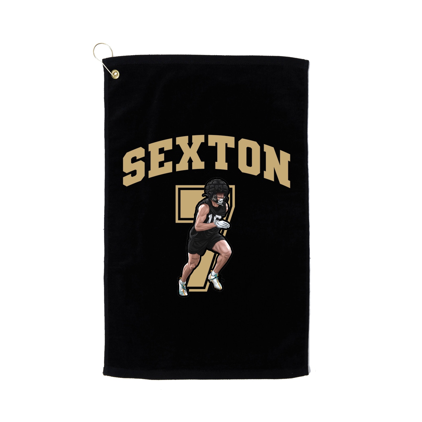 Golf Towel — Number in Black