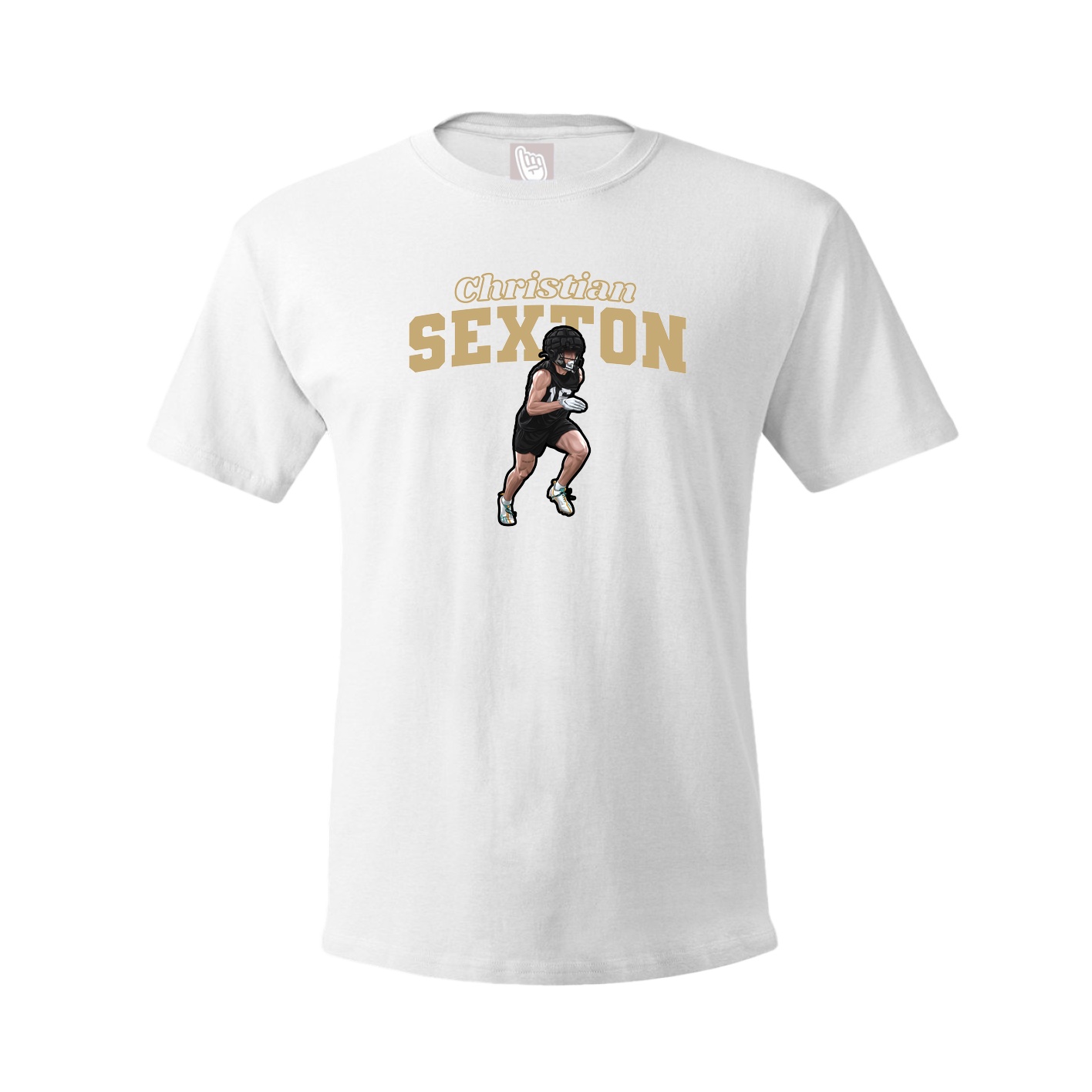 Youth Tee — Name Arch in White