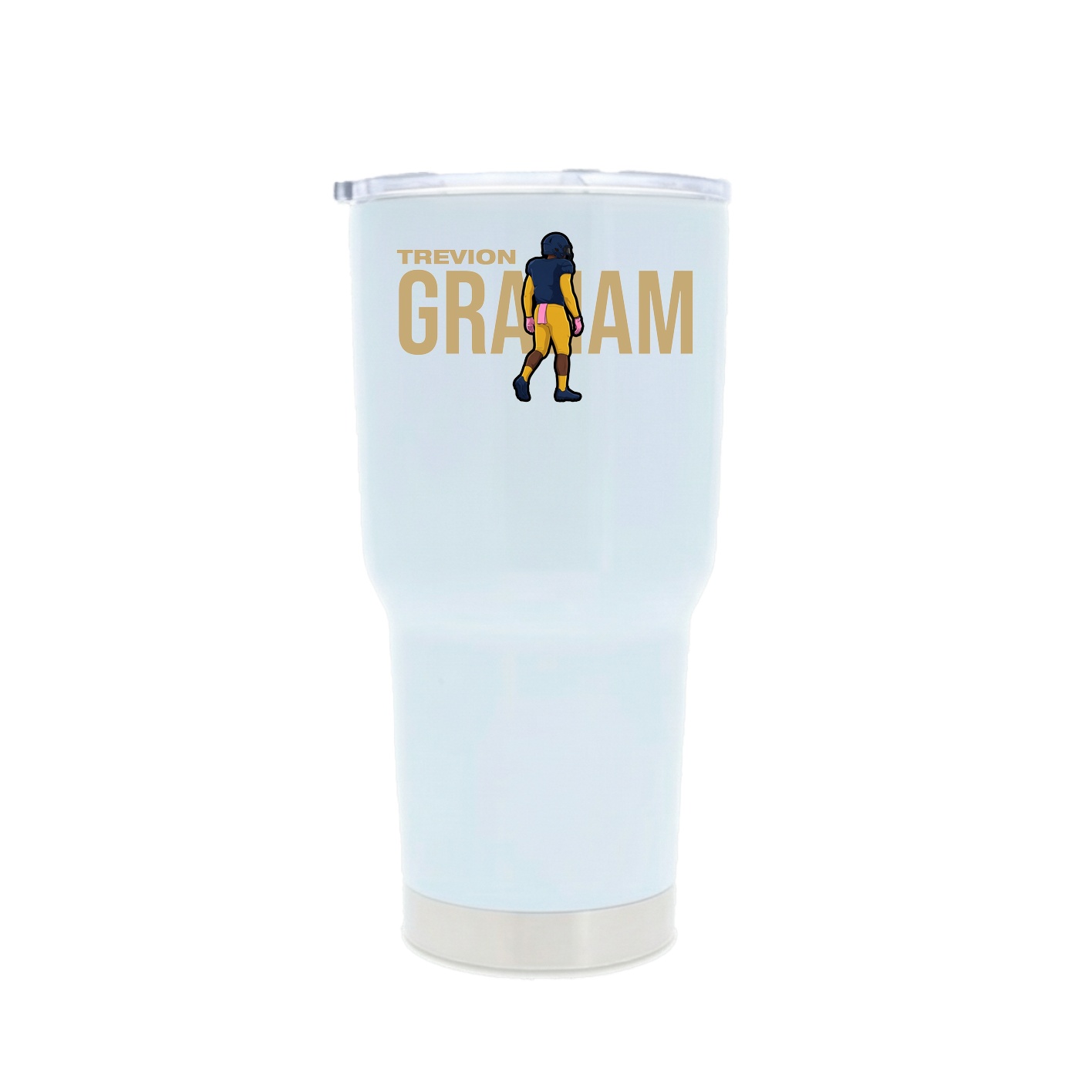 30oz Stainless Steel Tumbler — Player Name in White
