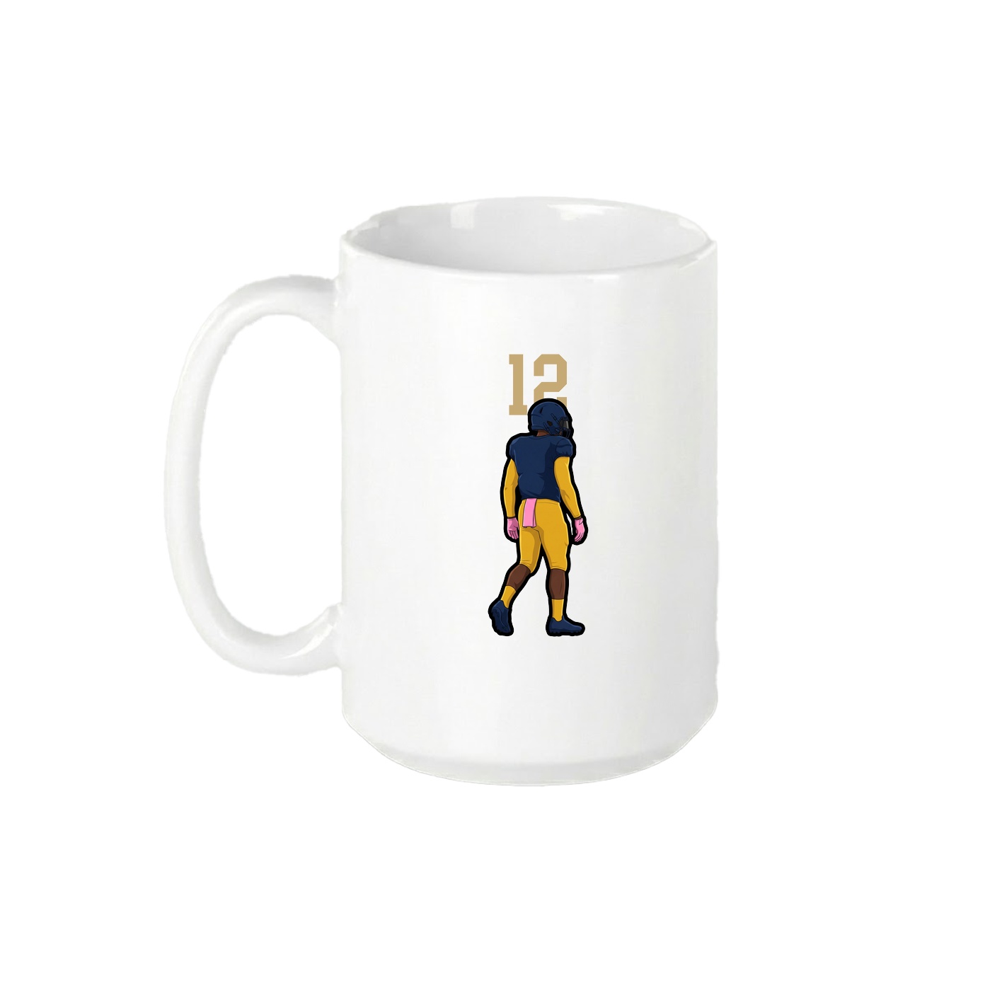 15oz Coffee Mug — Number Top in White