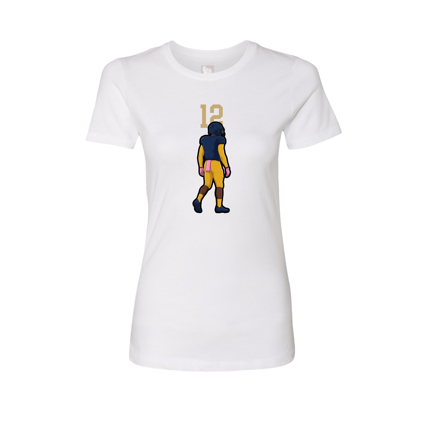Fitted Women's Tee — Number Top in White
