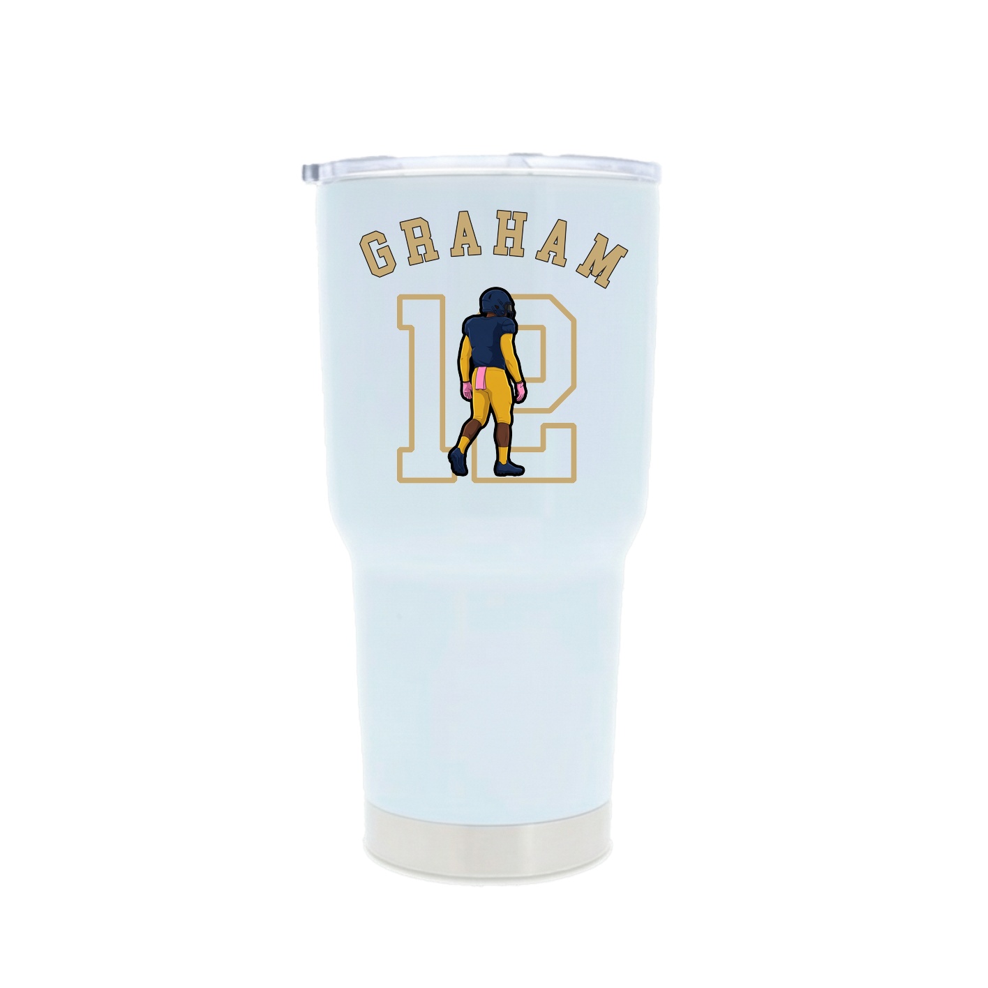 30oz Stainless Steel Tumbler — Shirsey Arch in White
