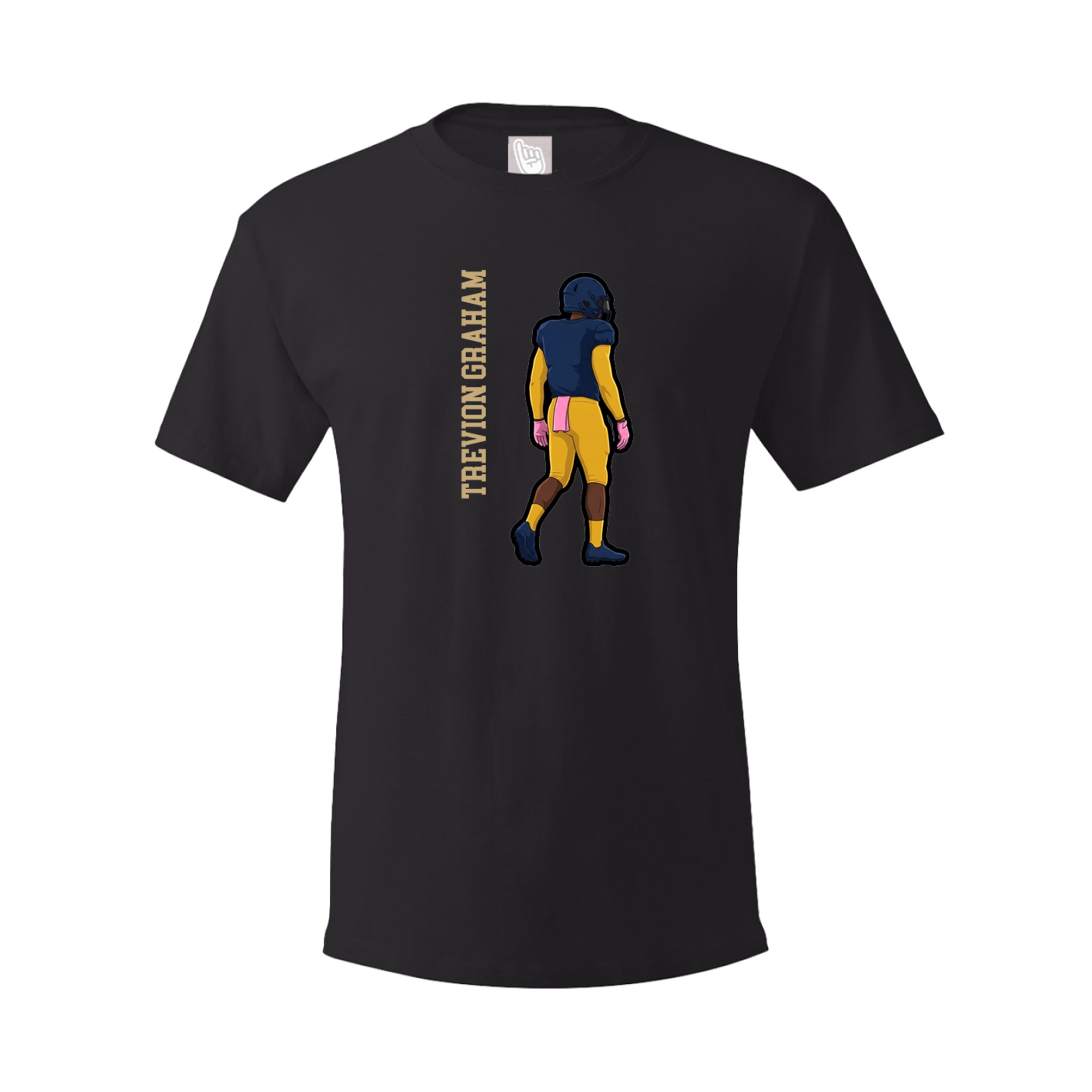 Youth Tee — Name Vertical in Black