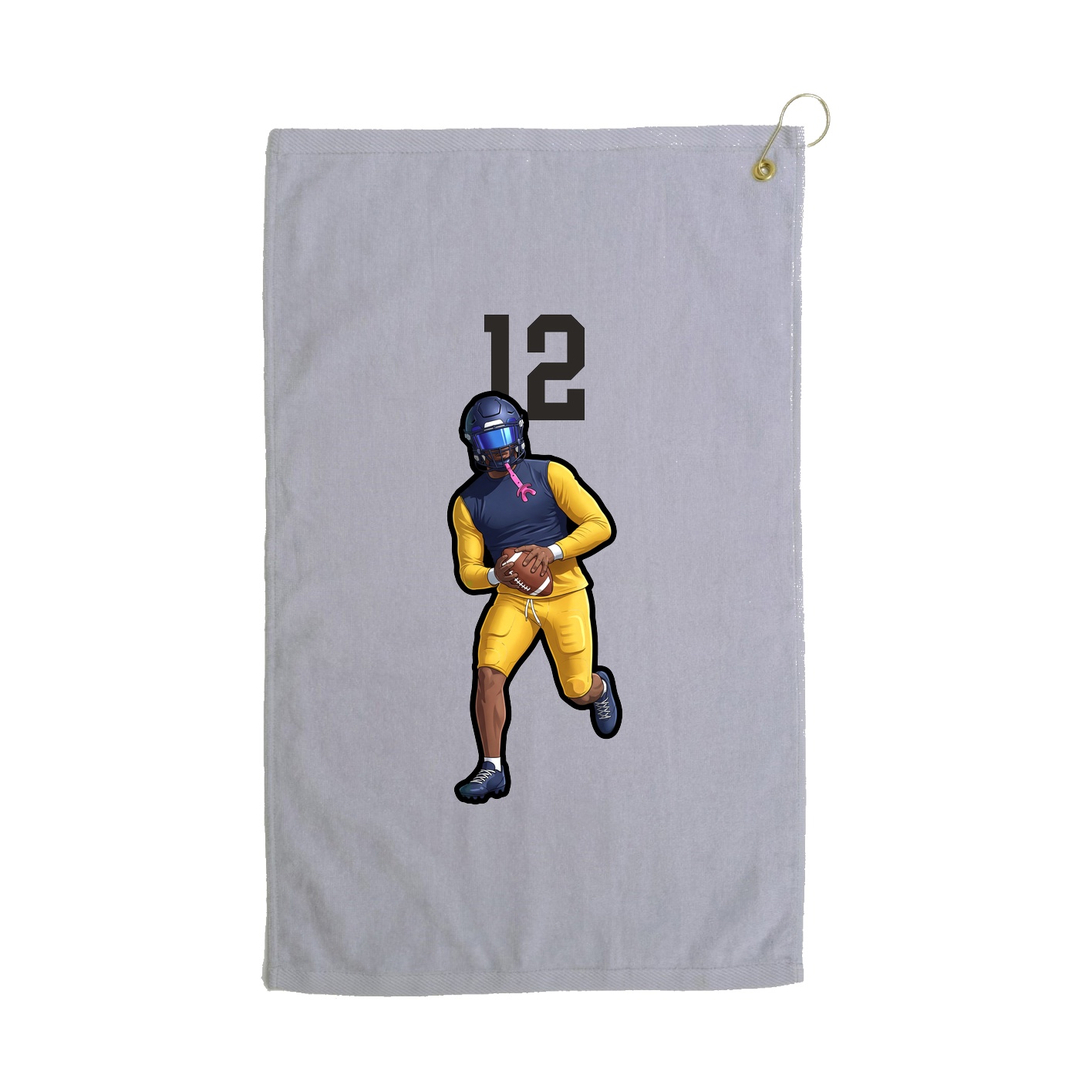 Golf Towel — Number Top in Grey