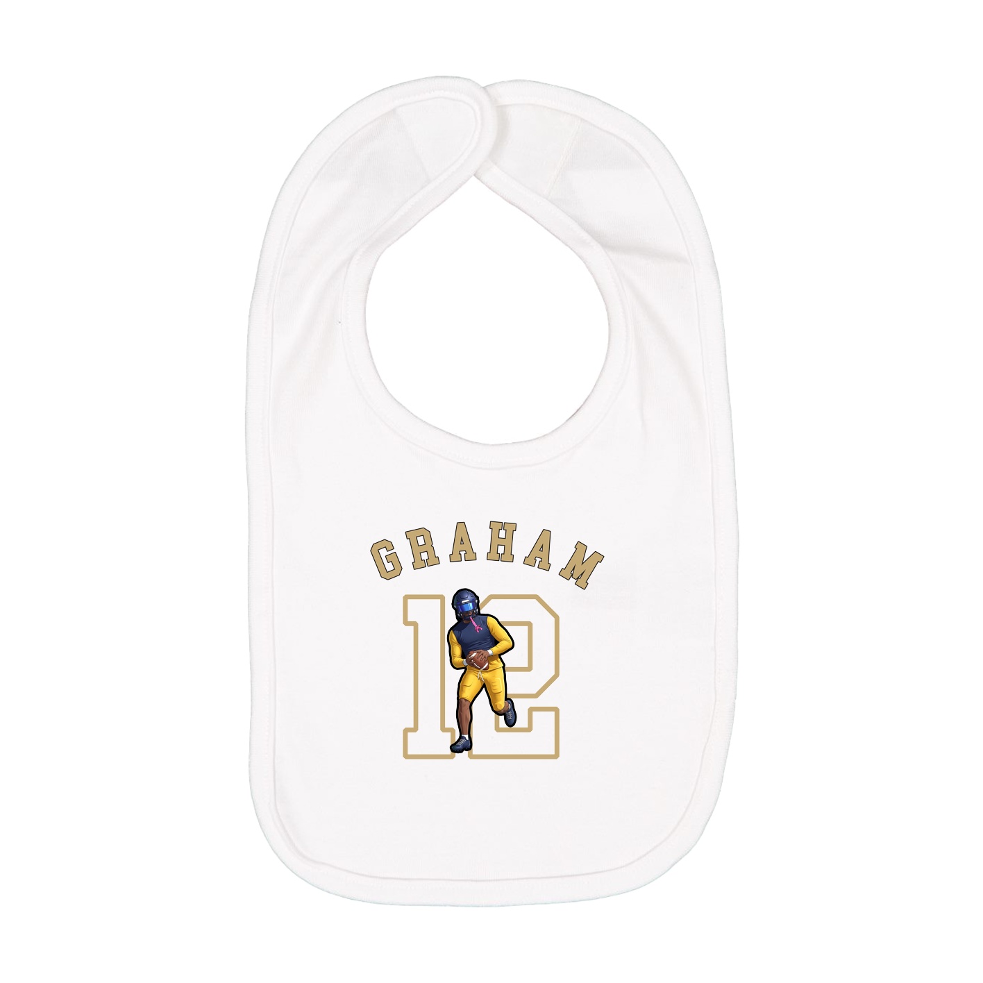 Infant Bib — Shirsey Arch in White
