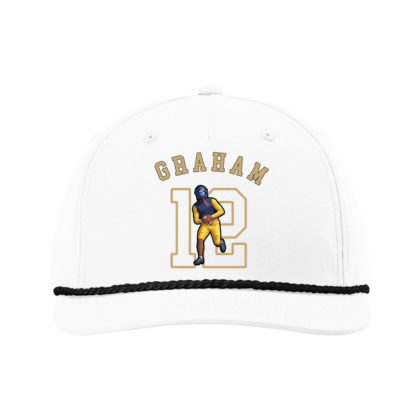 Five-Panel Classic Rope Cap — Shirsey Arch in White