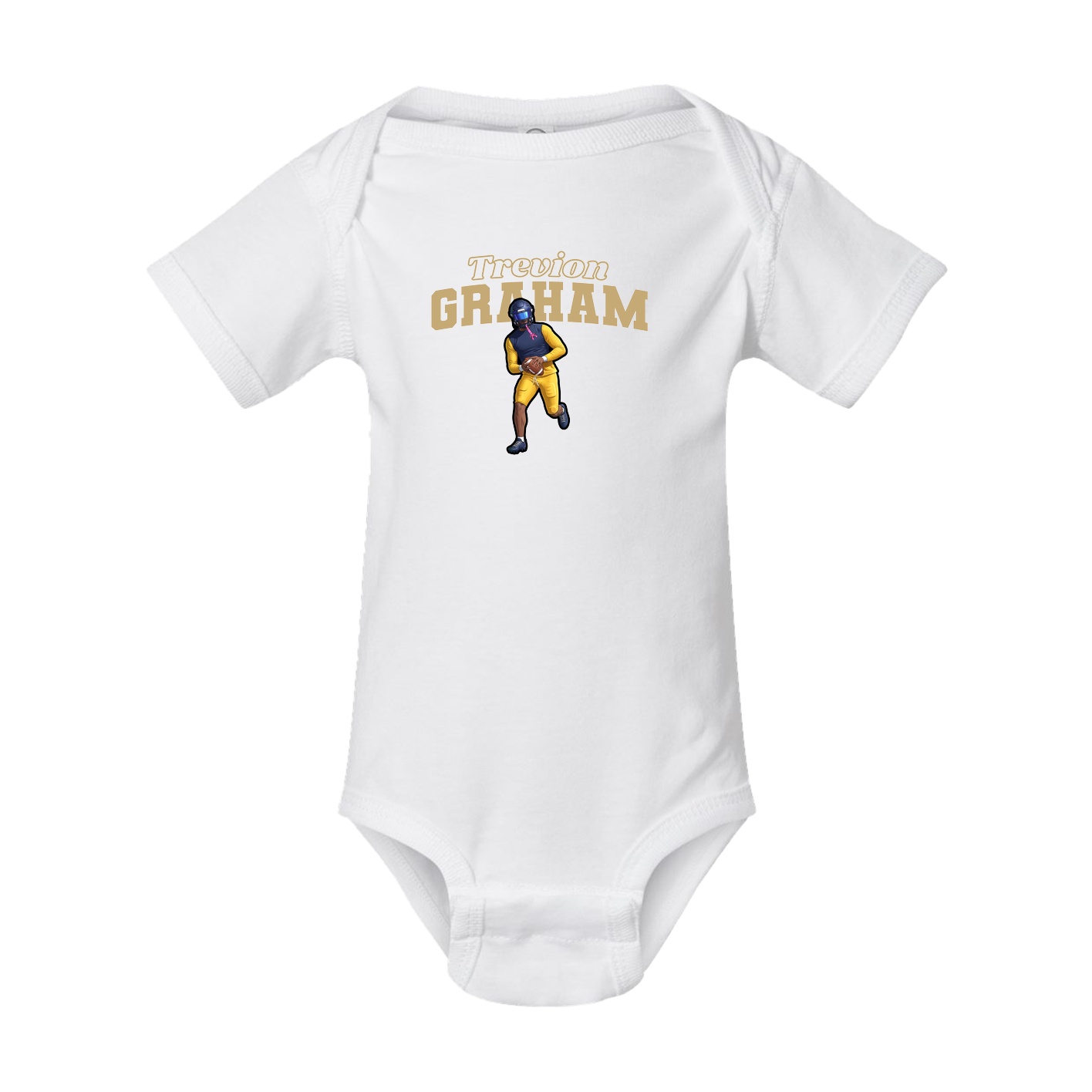 Baby Onesie — Name Arch in White