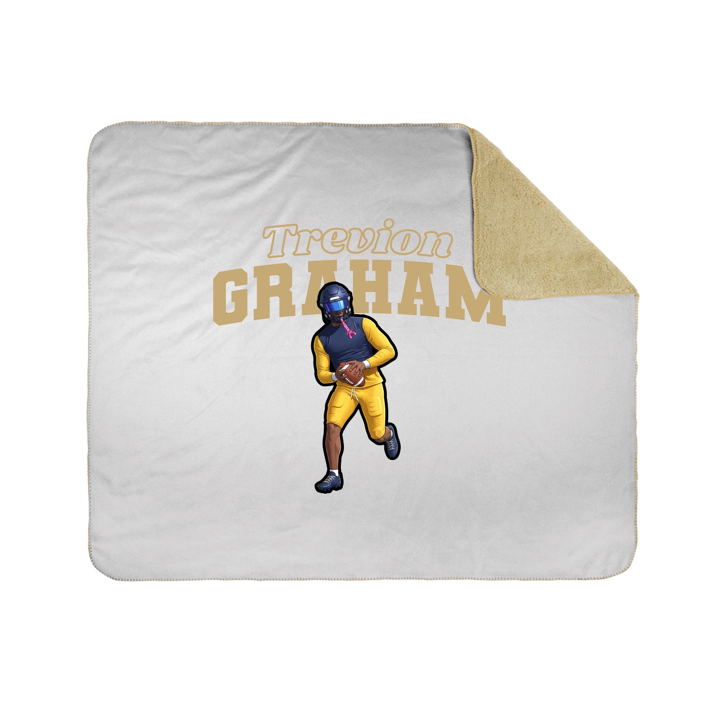Throw Blanket — Name Arch in White