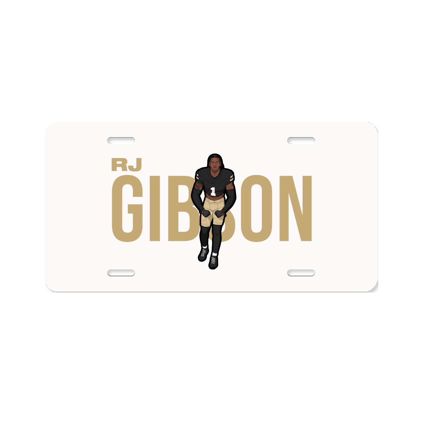License Plate — Player Name in Classic