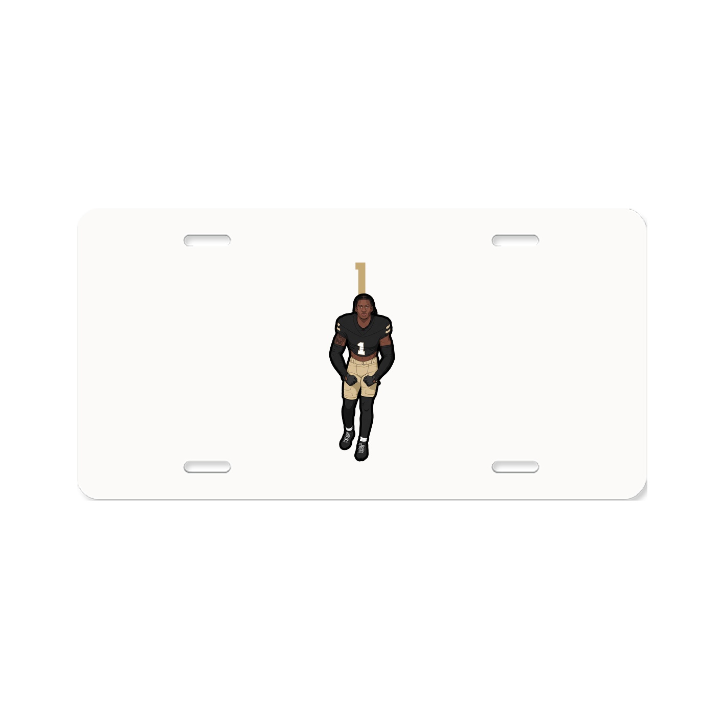 License Plate — Number Top in Classic