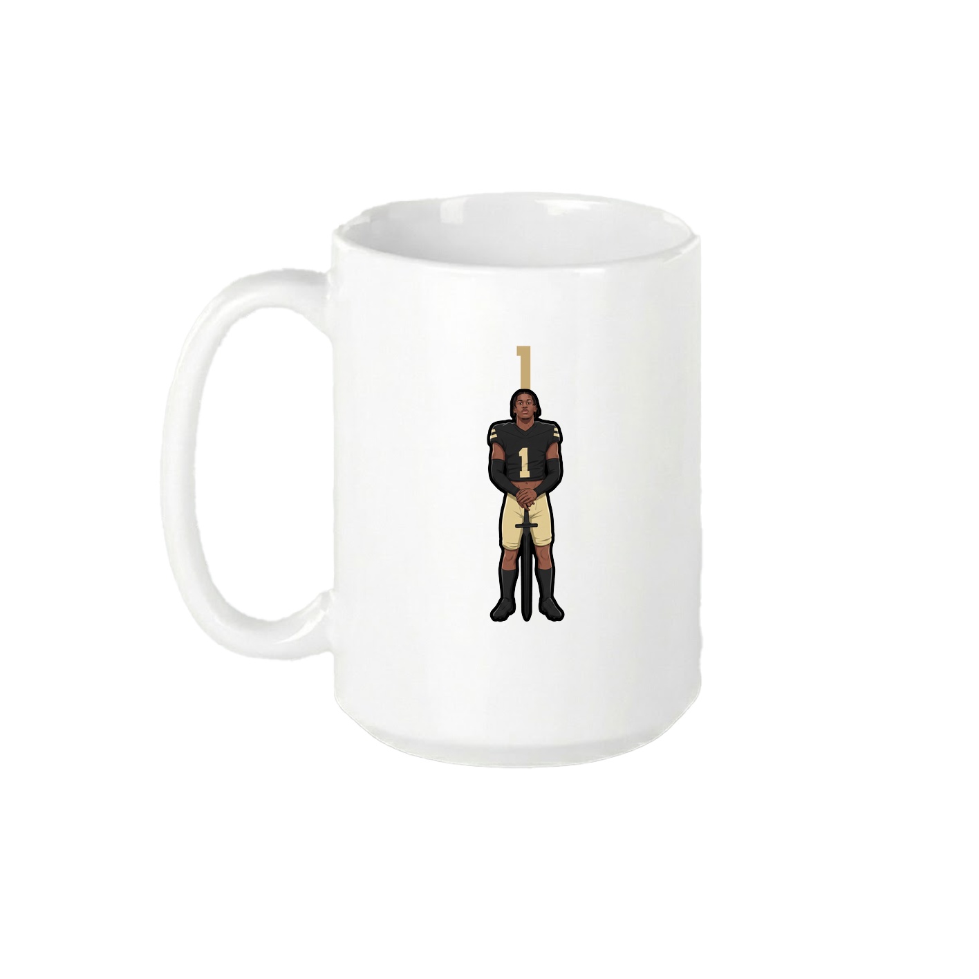 15oz Coffee Mug — Number Top in White