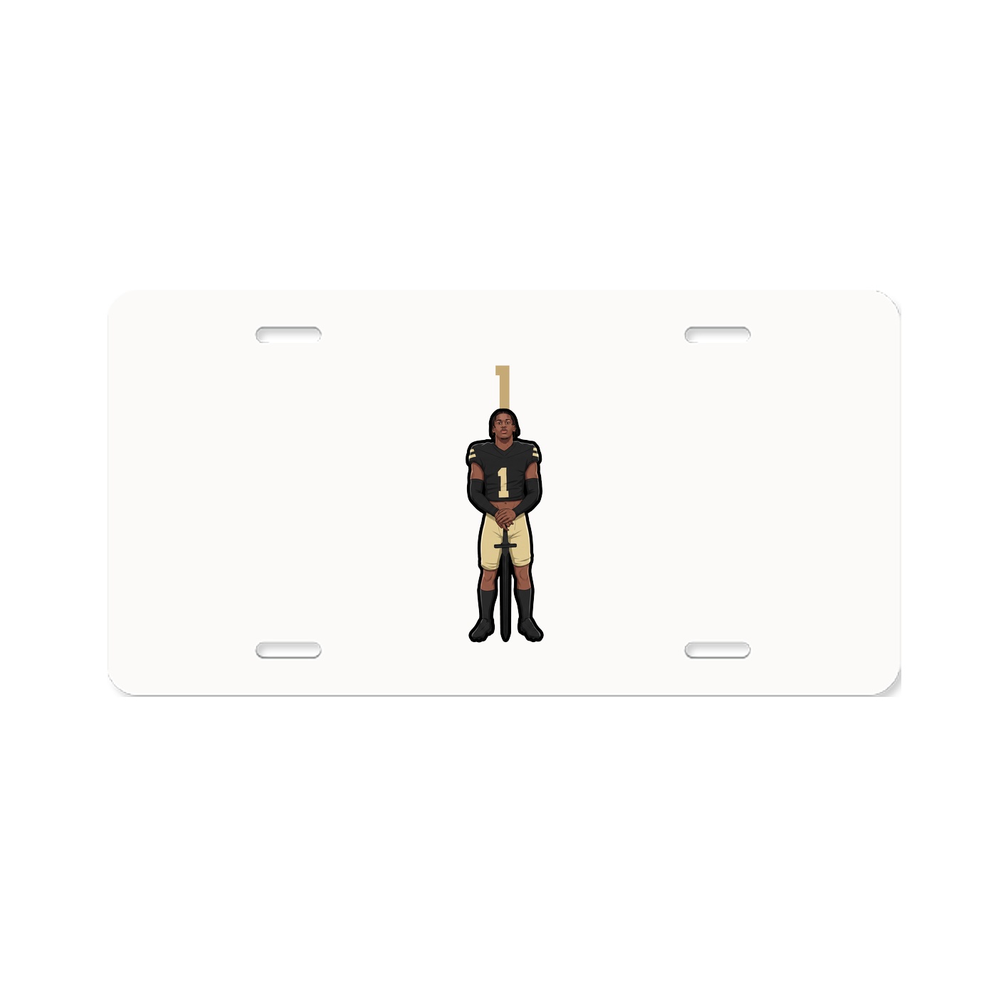 License Plate — Number Top in Classic