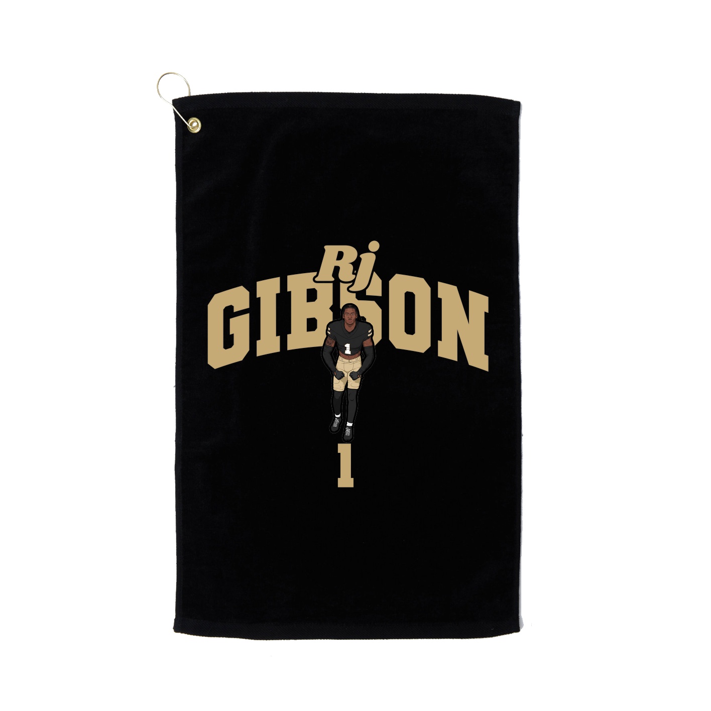 Golf Towel — Signature Arch in Black