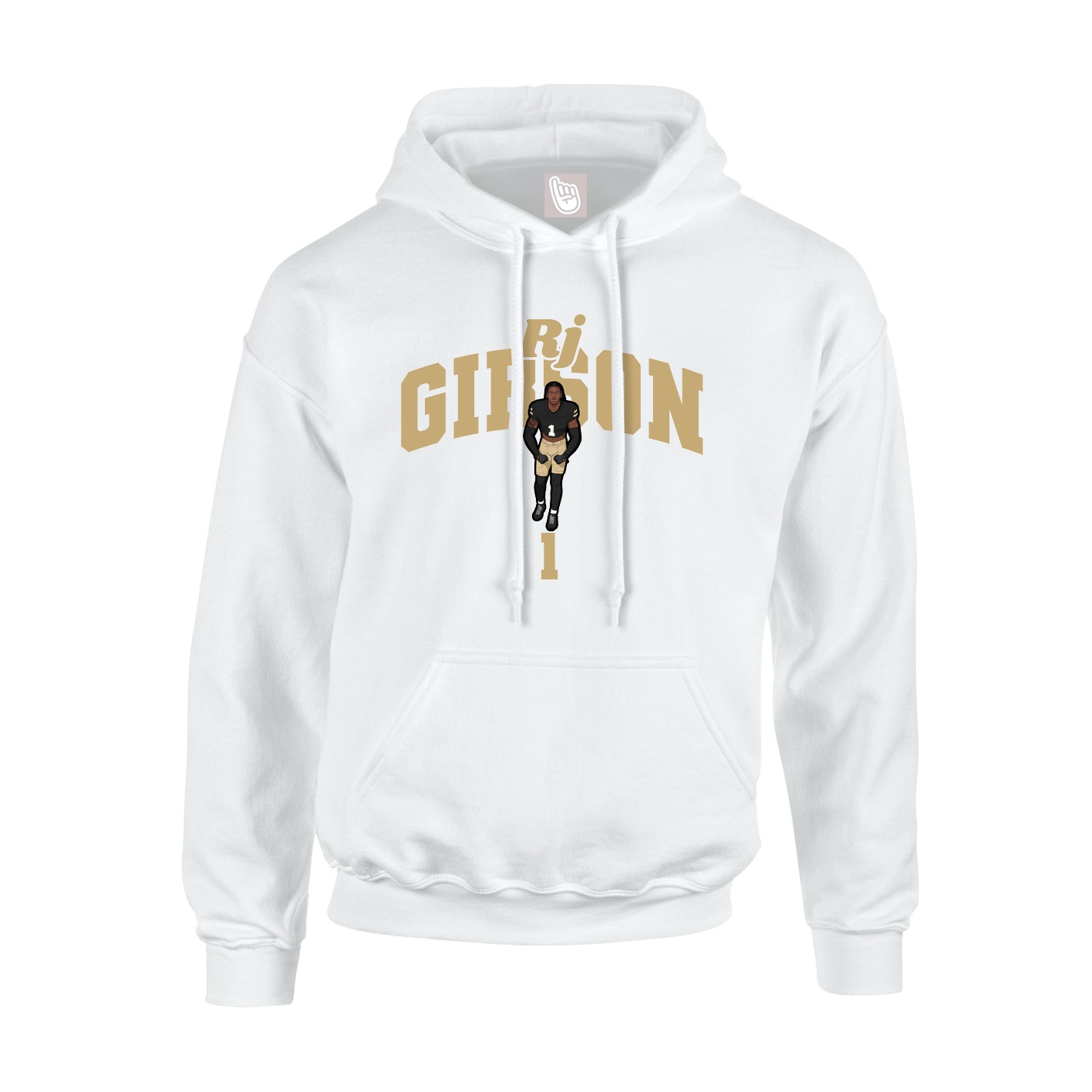 Youth Hoodie — Signature Arch in White