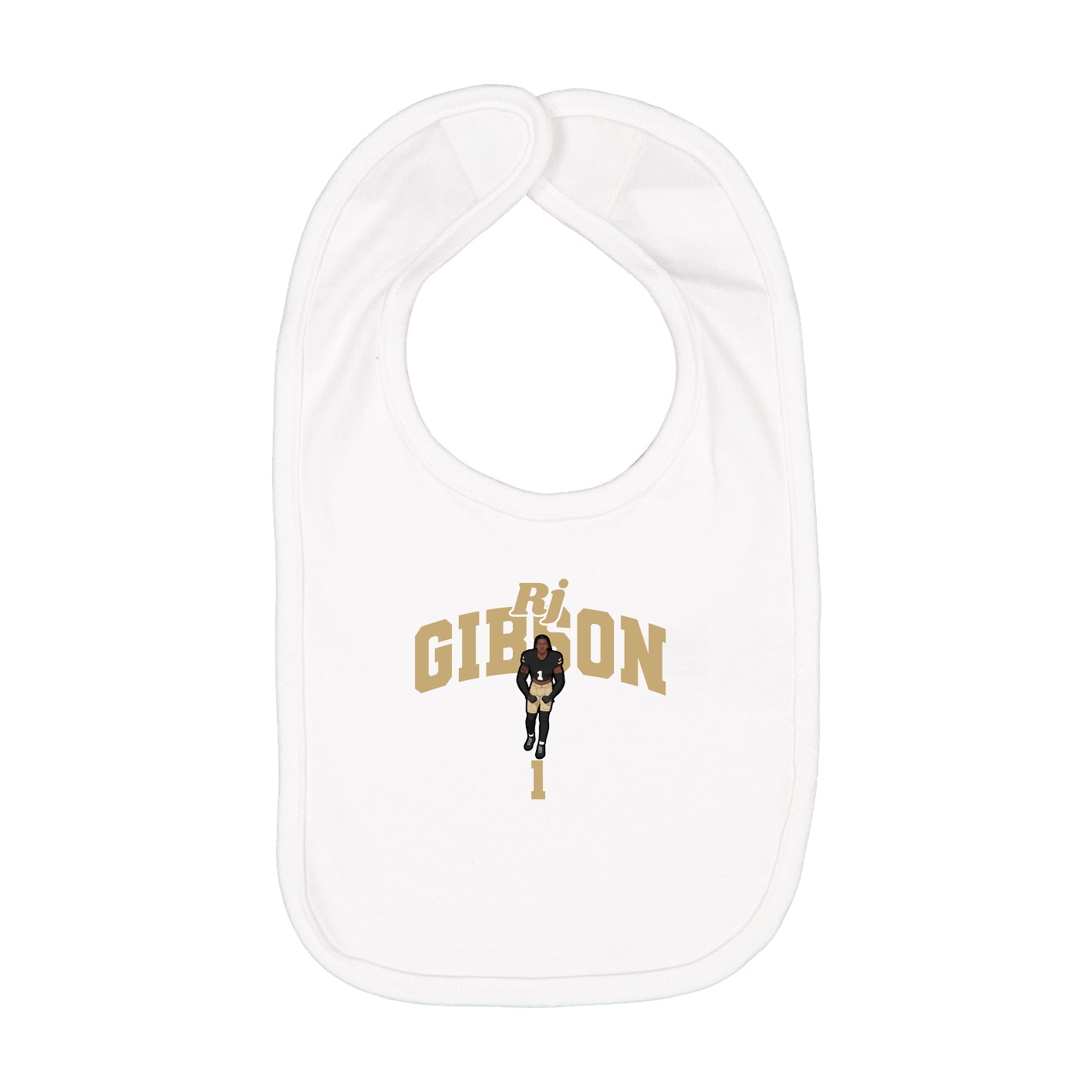 Infant Bib — Signature Arch in White