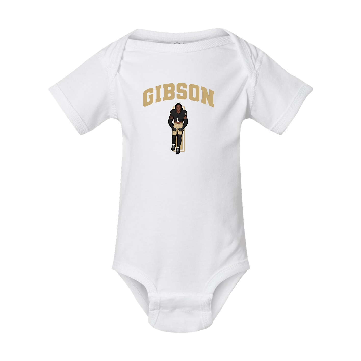 Baby Onesie — Number in White