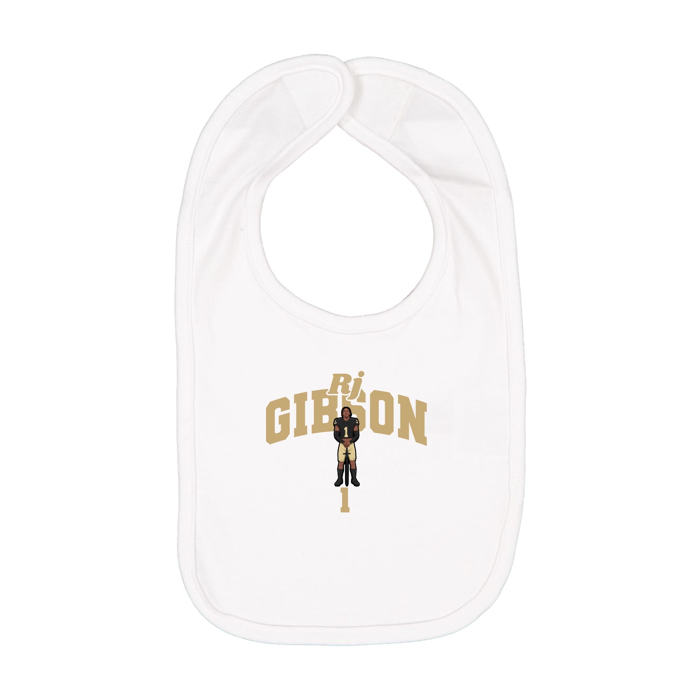 Infant Bib — Signature Arch in White