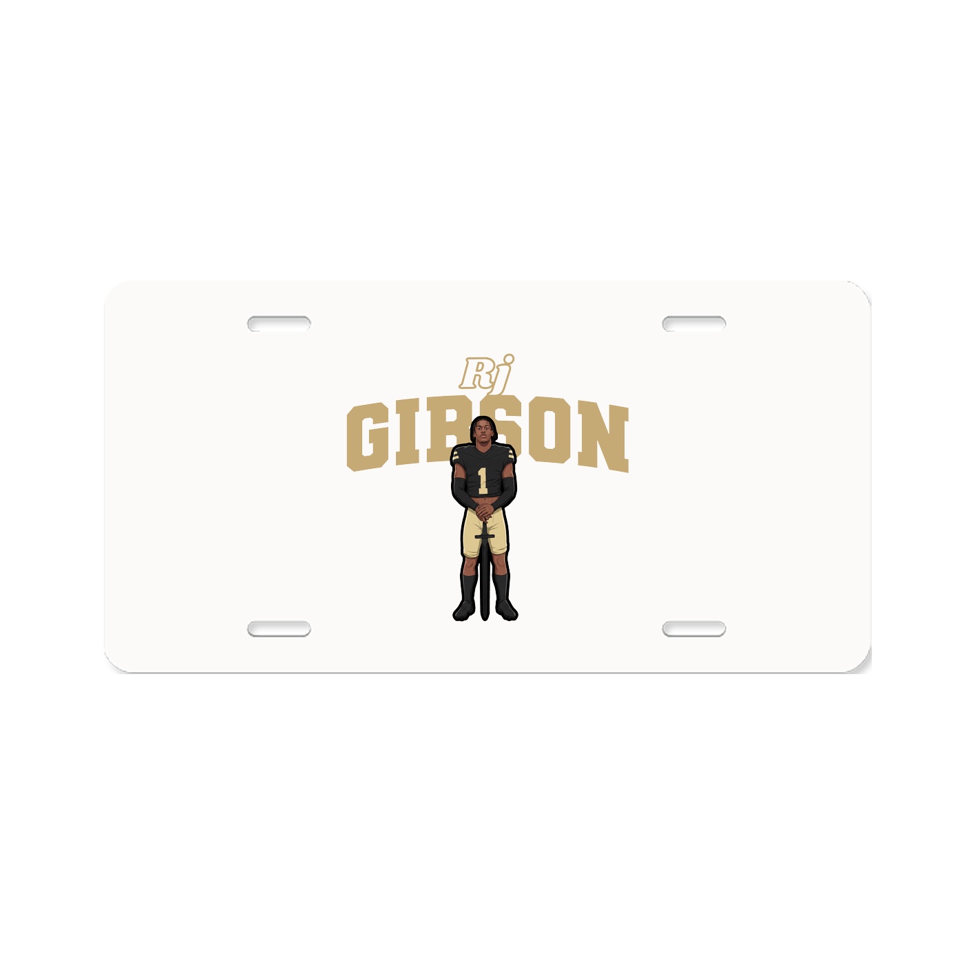 License Plate — Name Arch in Classic