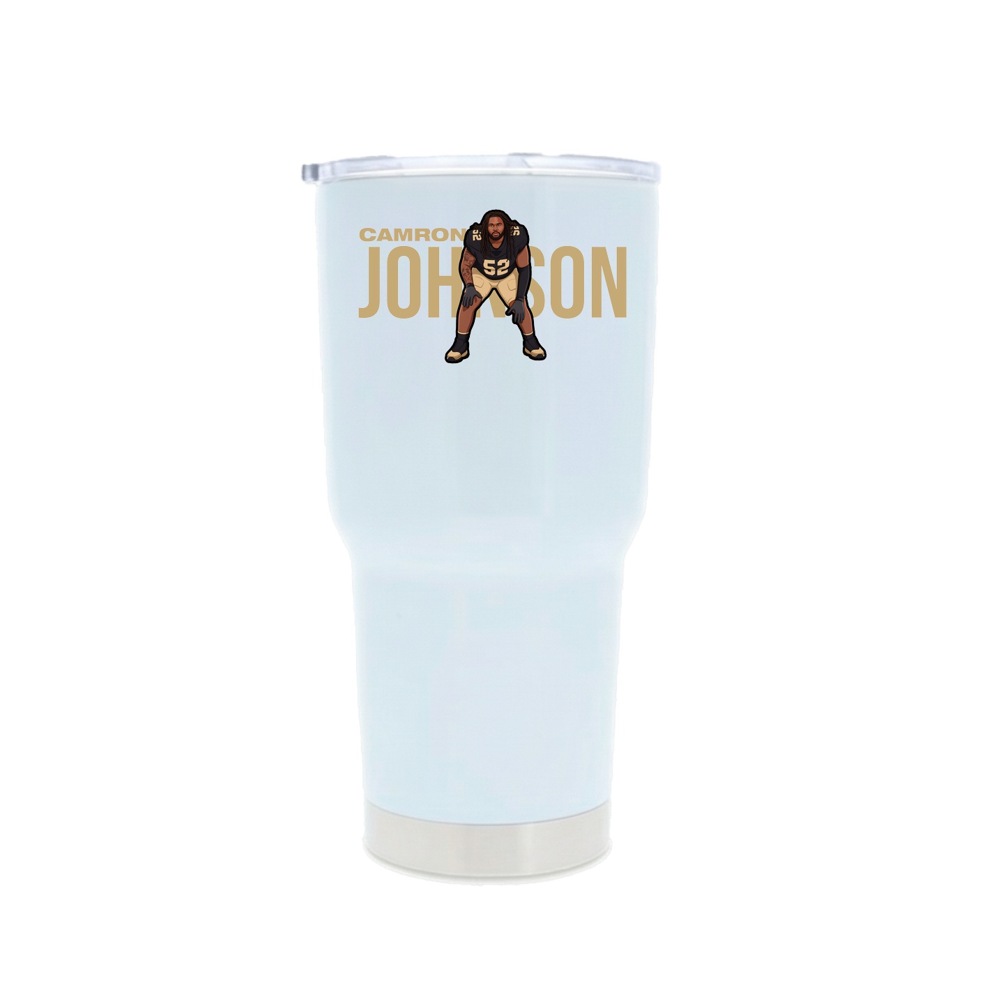 30oz Stainless Steel Tumbler — Player Name in White