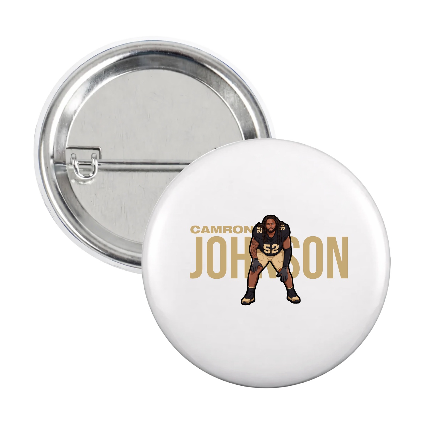 Game Day Button — Player Name in White