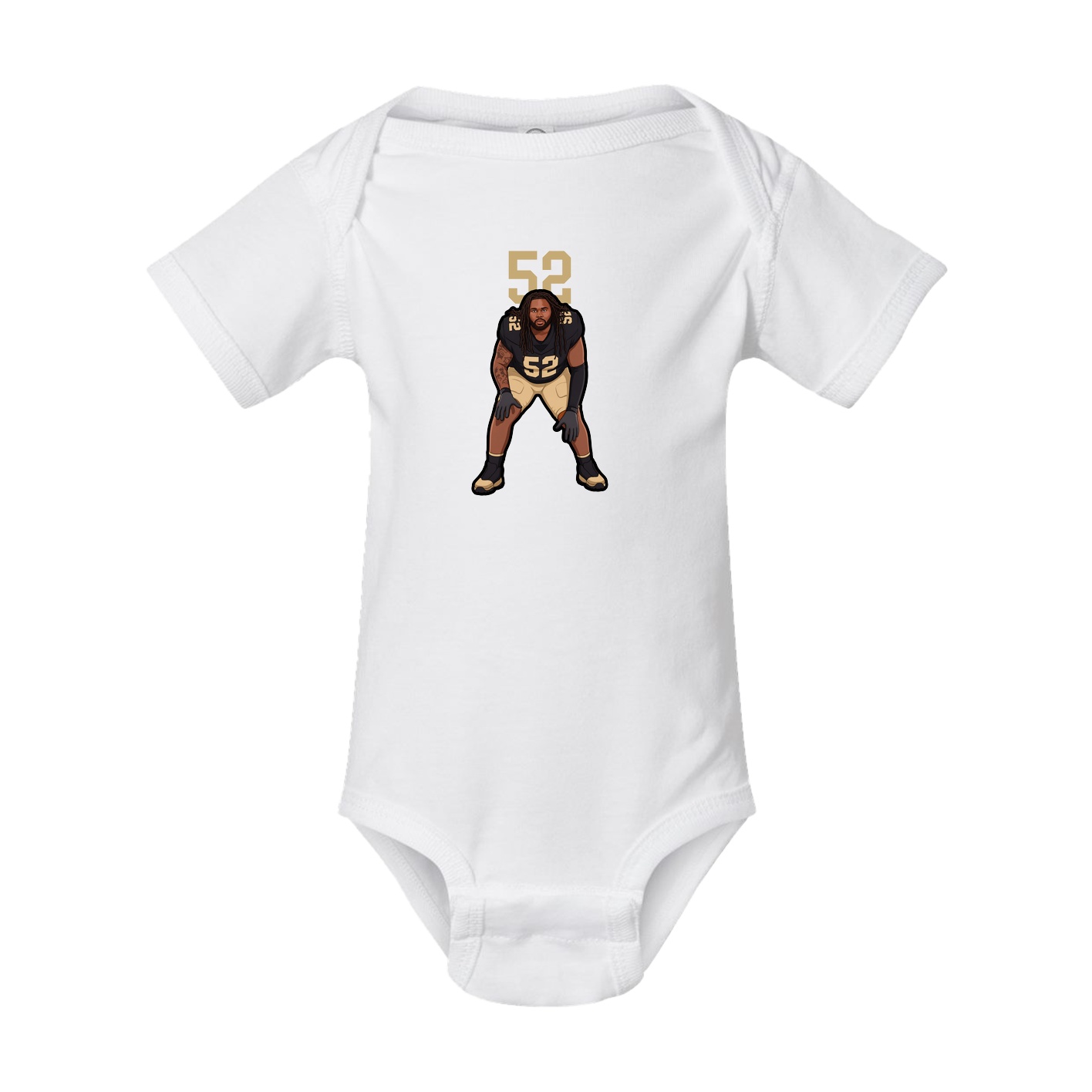 Baby Onesie — Number Top in White