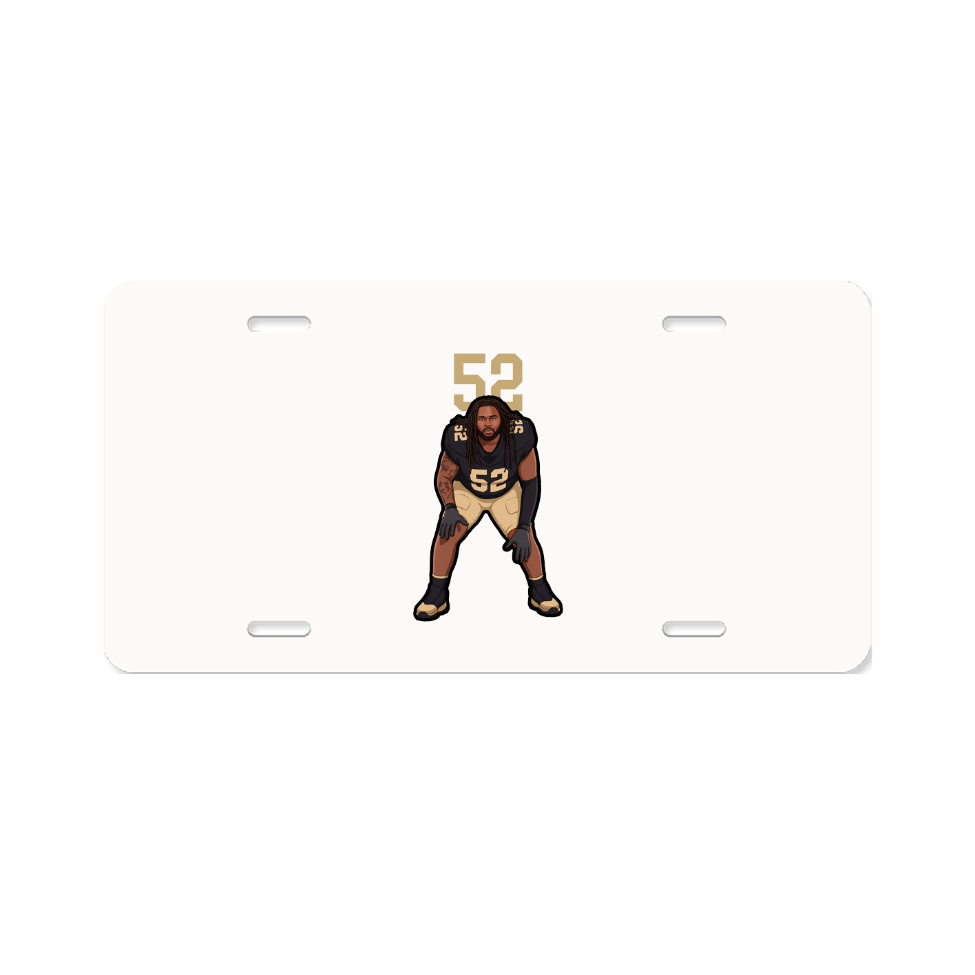 License Plate — Number Top in Classic