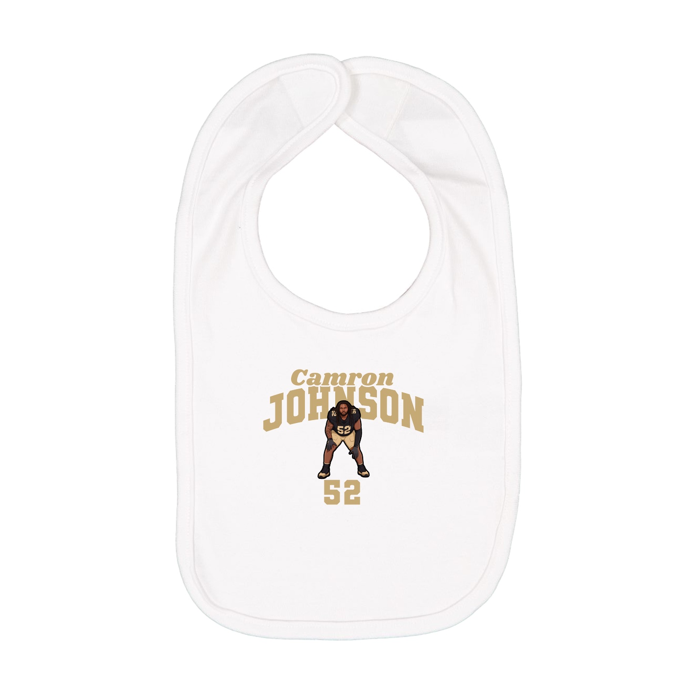 Infant Bib — Signature Arch in White