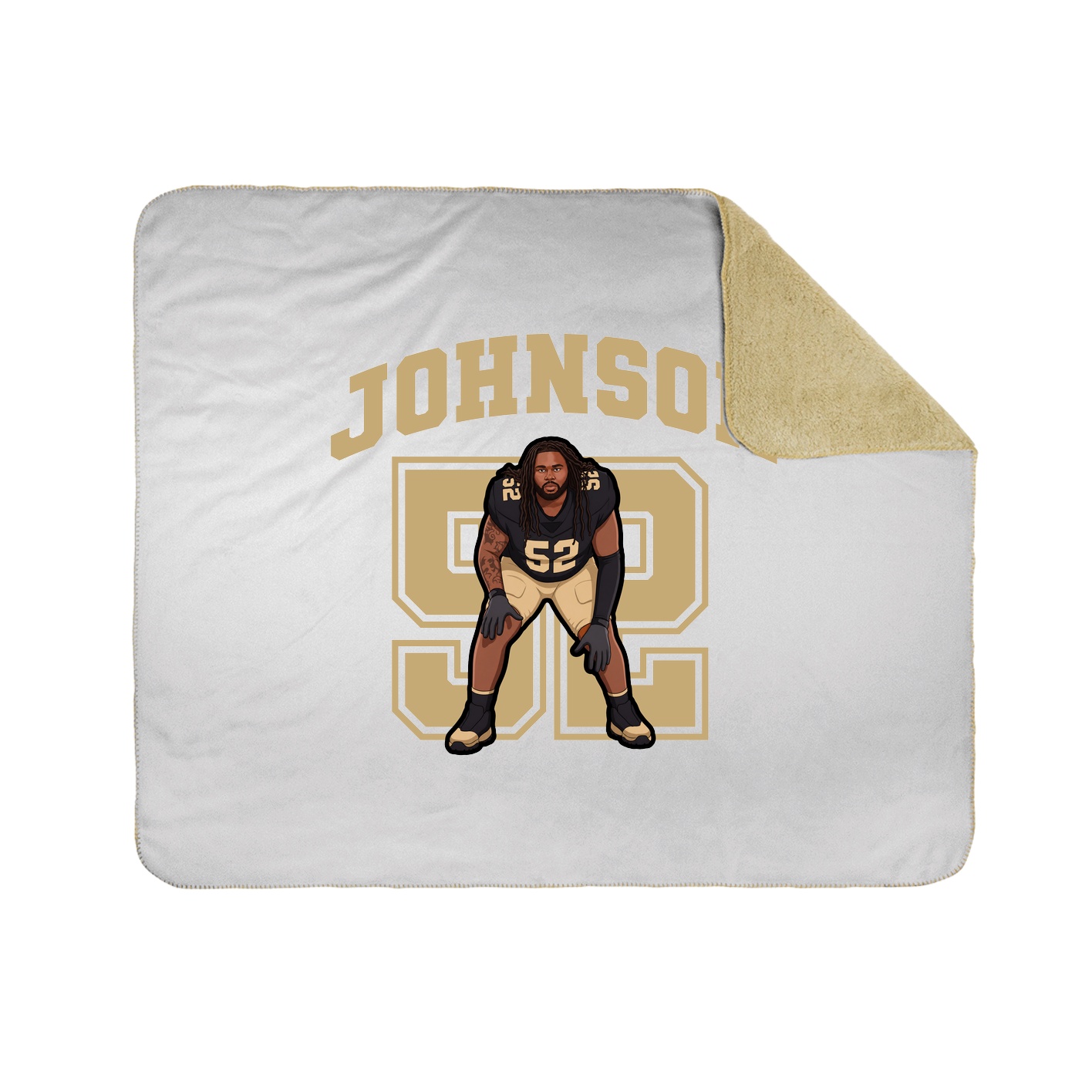 Throw Blanket — Number in White