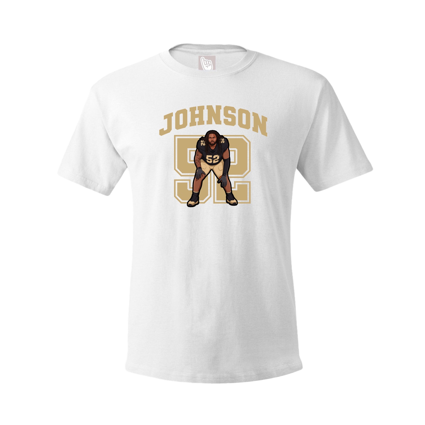 Youth Tee — Number in White