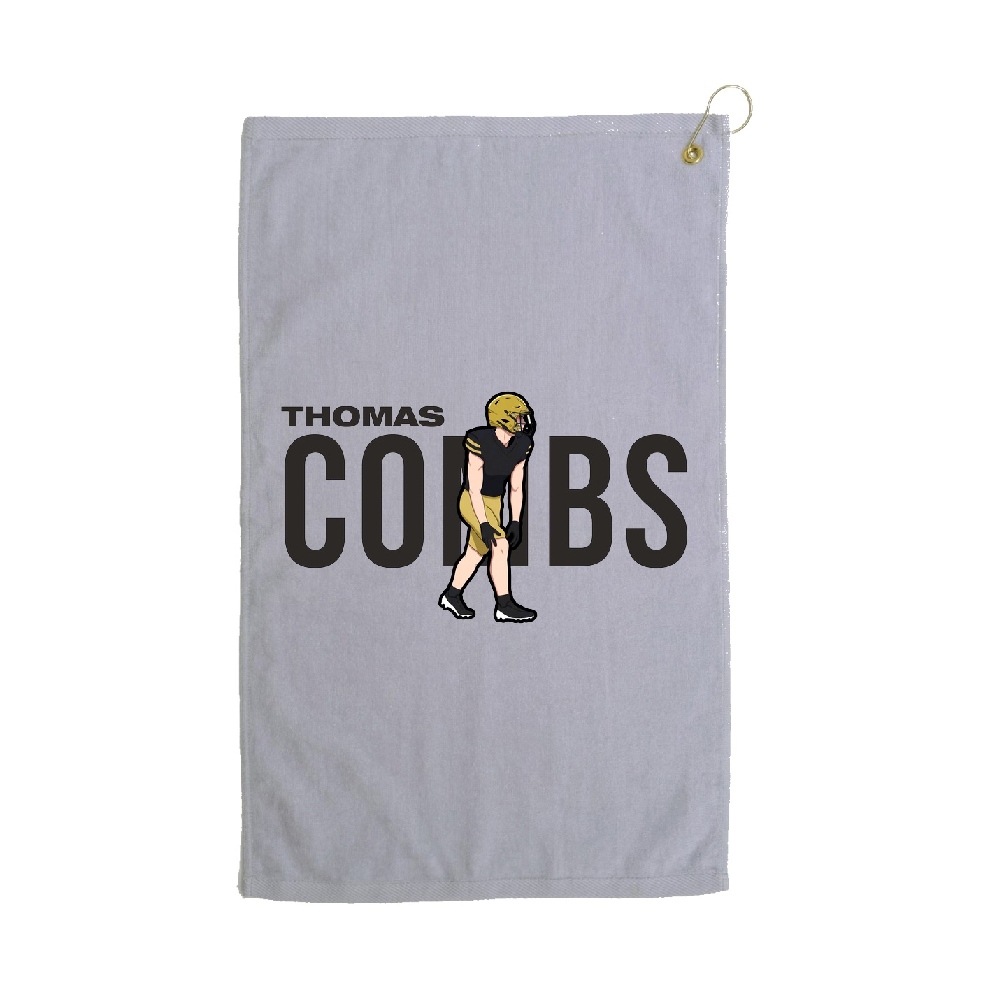 Golf Towel — Player Name in Grey
