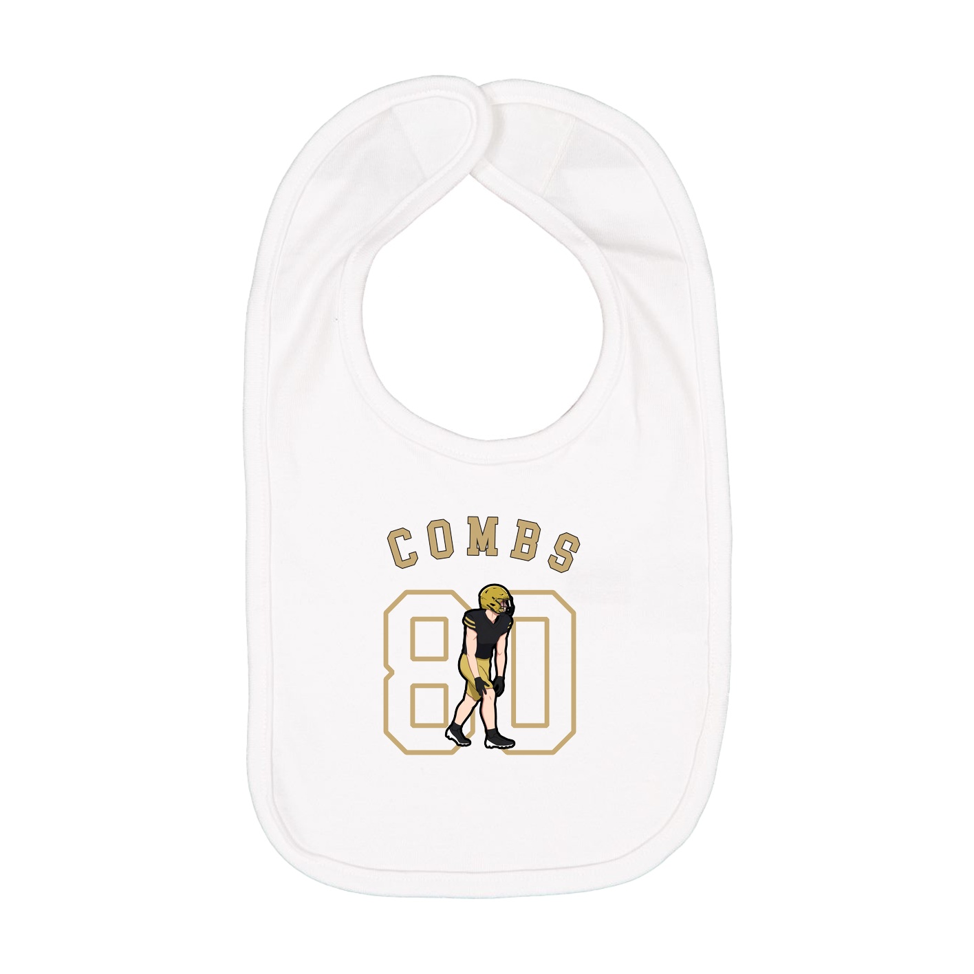 Infant Bib — Shirsey Arch in White
