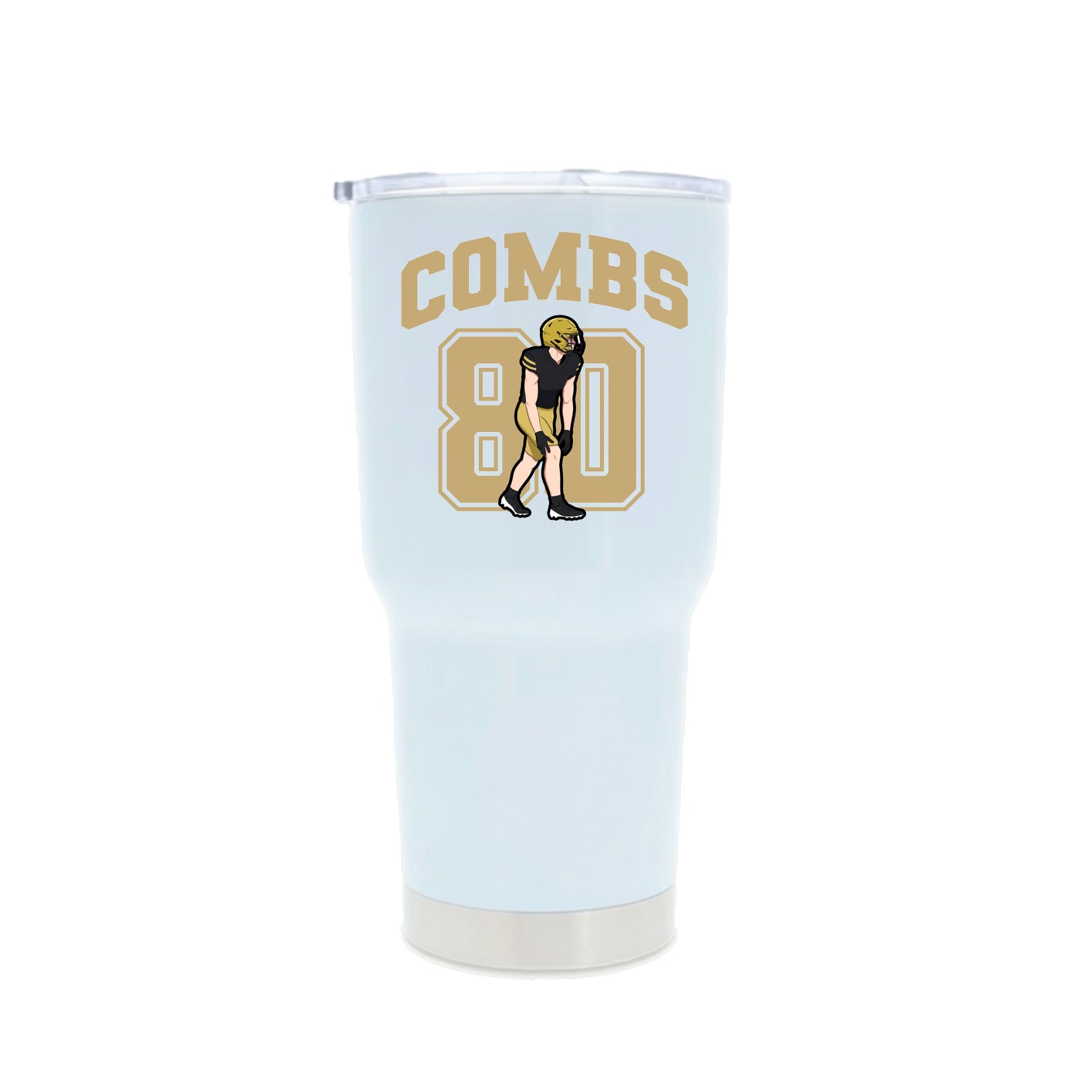 30oz Stainless Steel Tumbler — Number in White