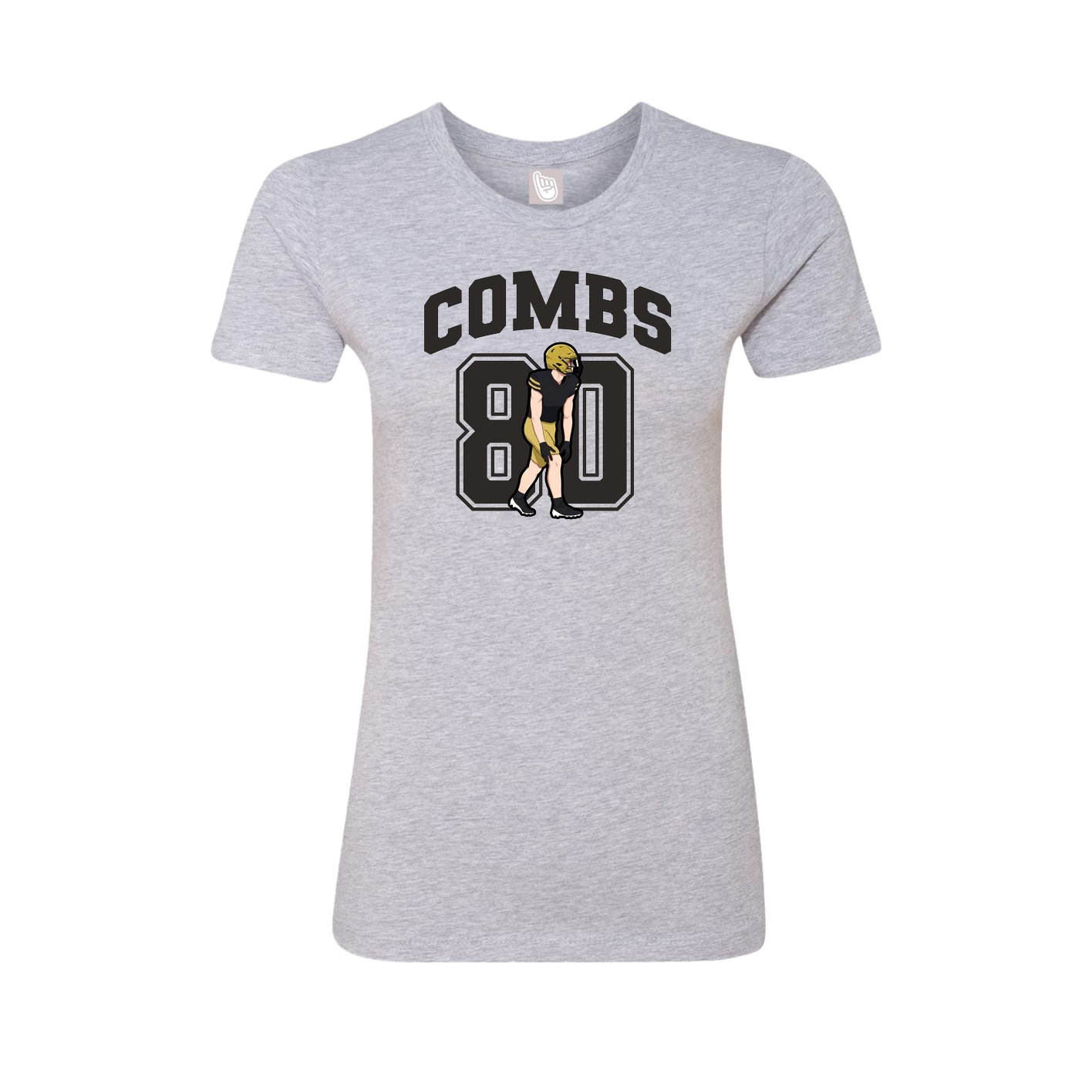 Fitted Women's Tee — Number in Grey