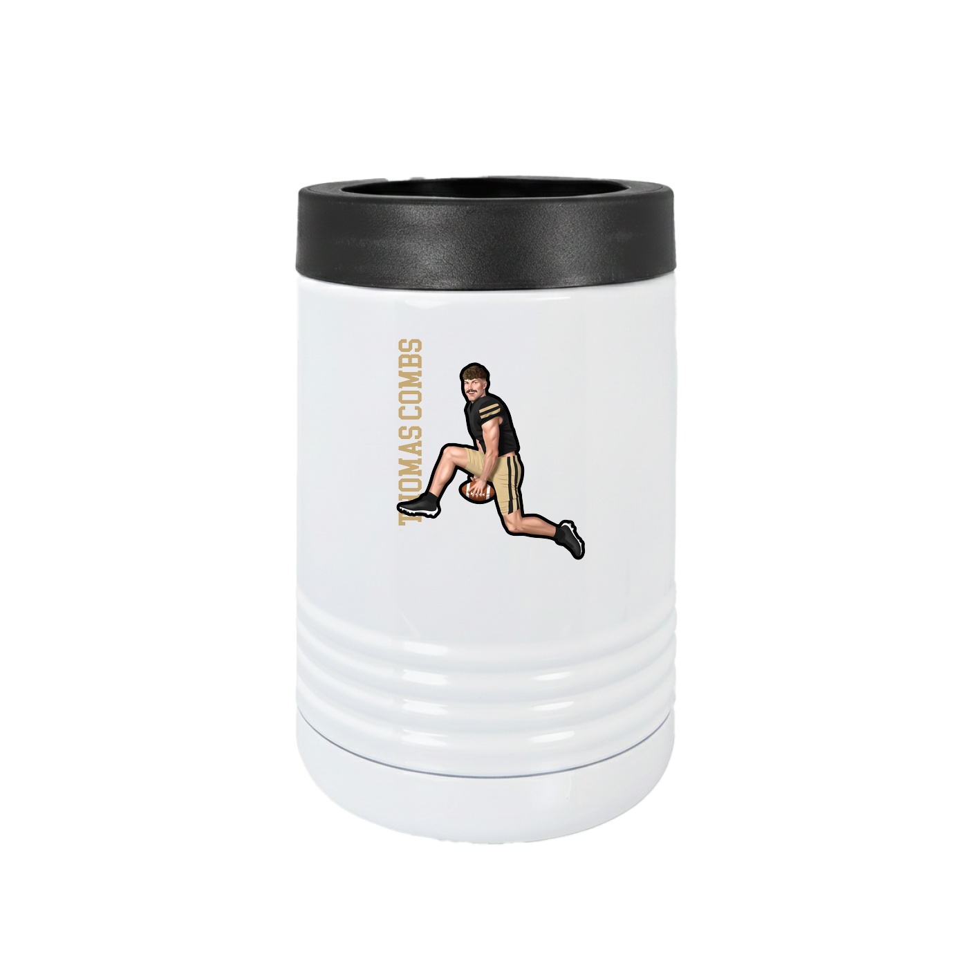 Beverage Holder — Name Vertical in White