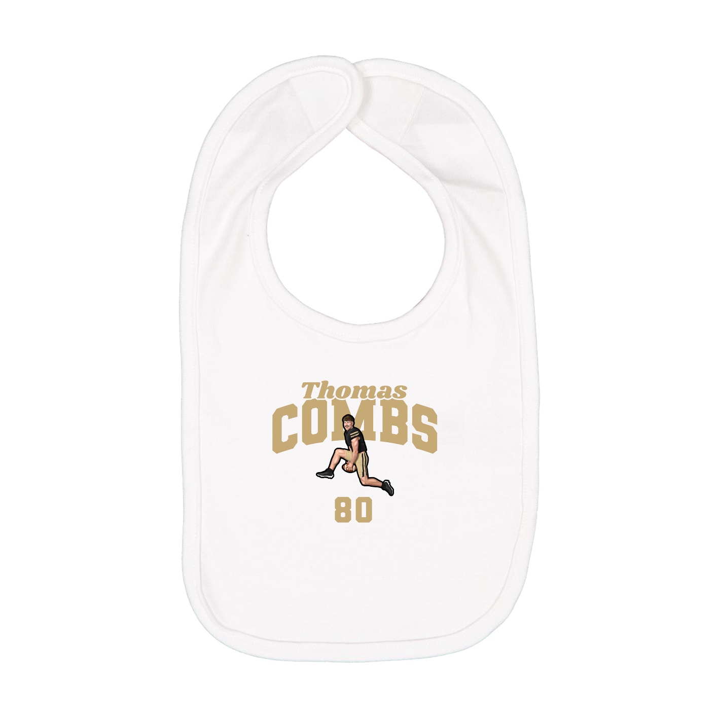Infant Bib — Signature Arch in White