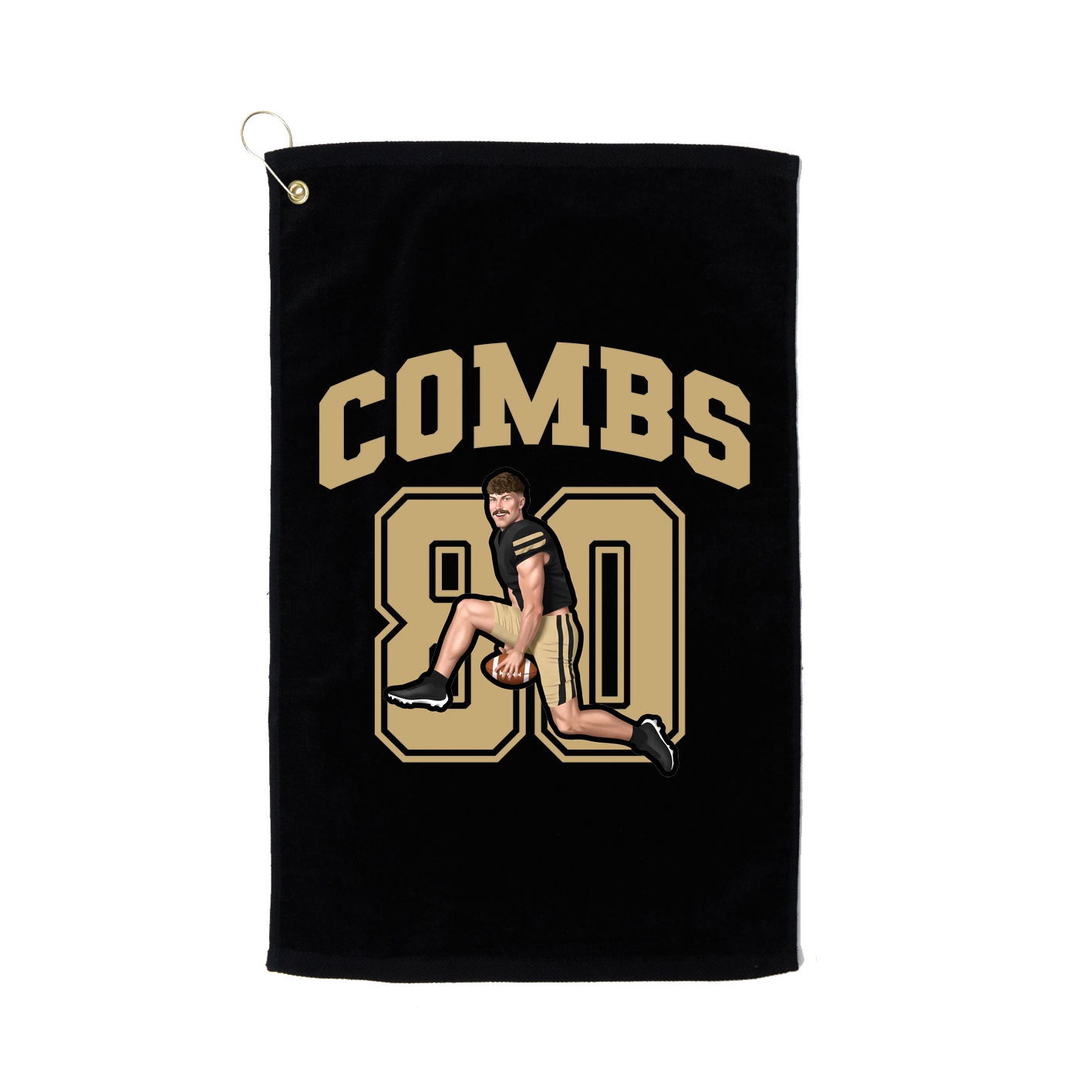 Golf Towel — Number in Black