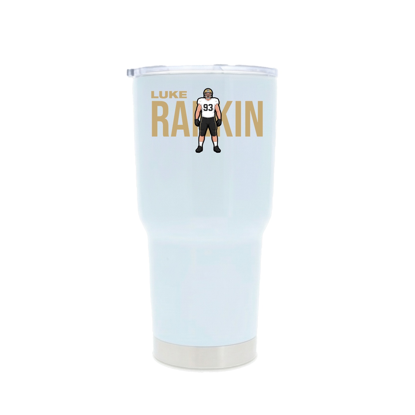 30oz Stainless Steel Tumbler — Player Name in White