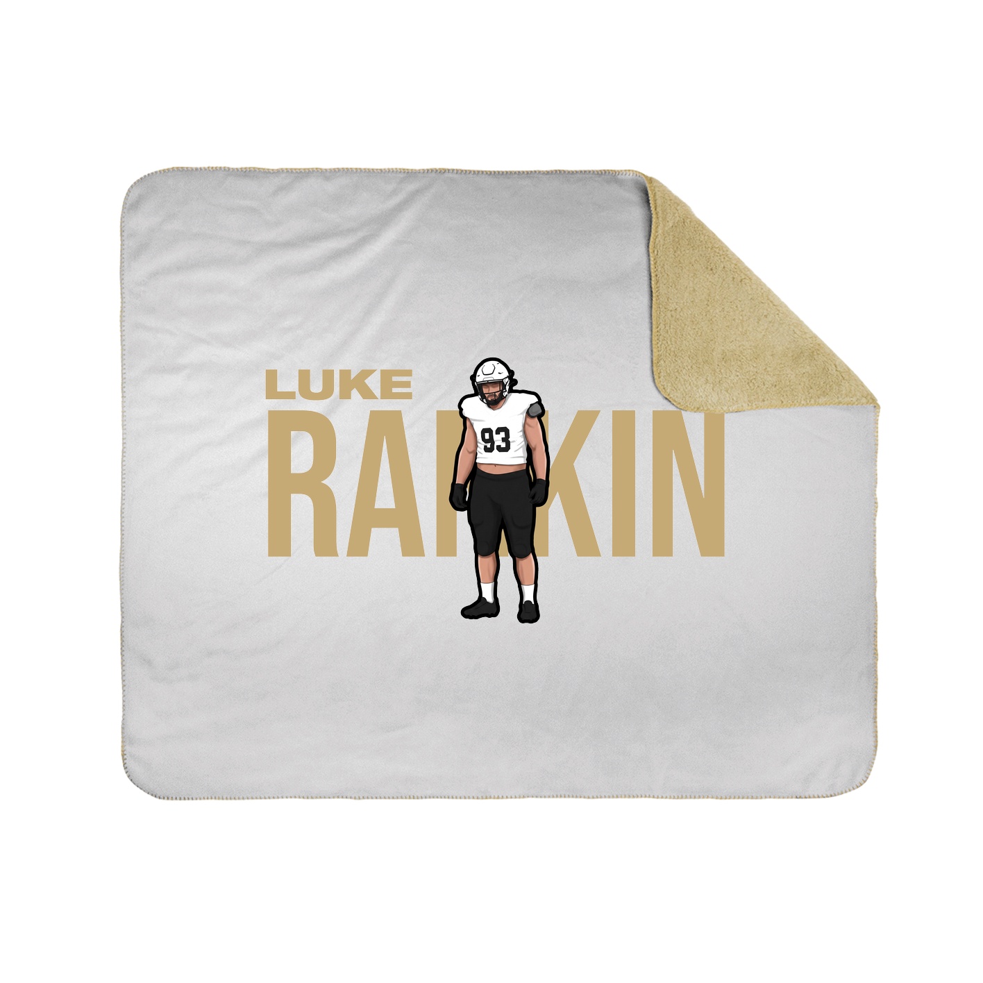Throw Blanket — Player Name in White